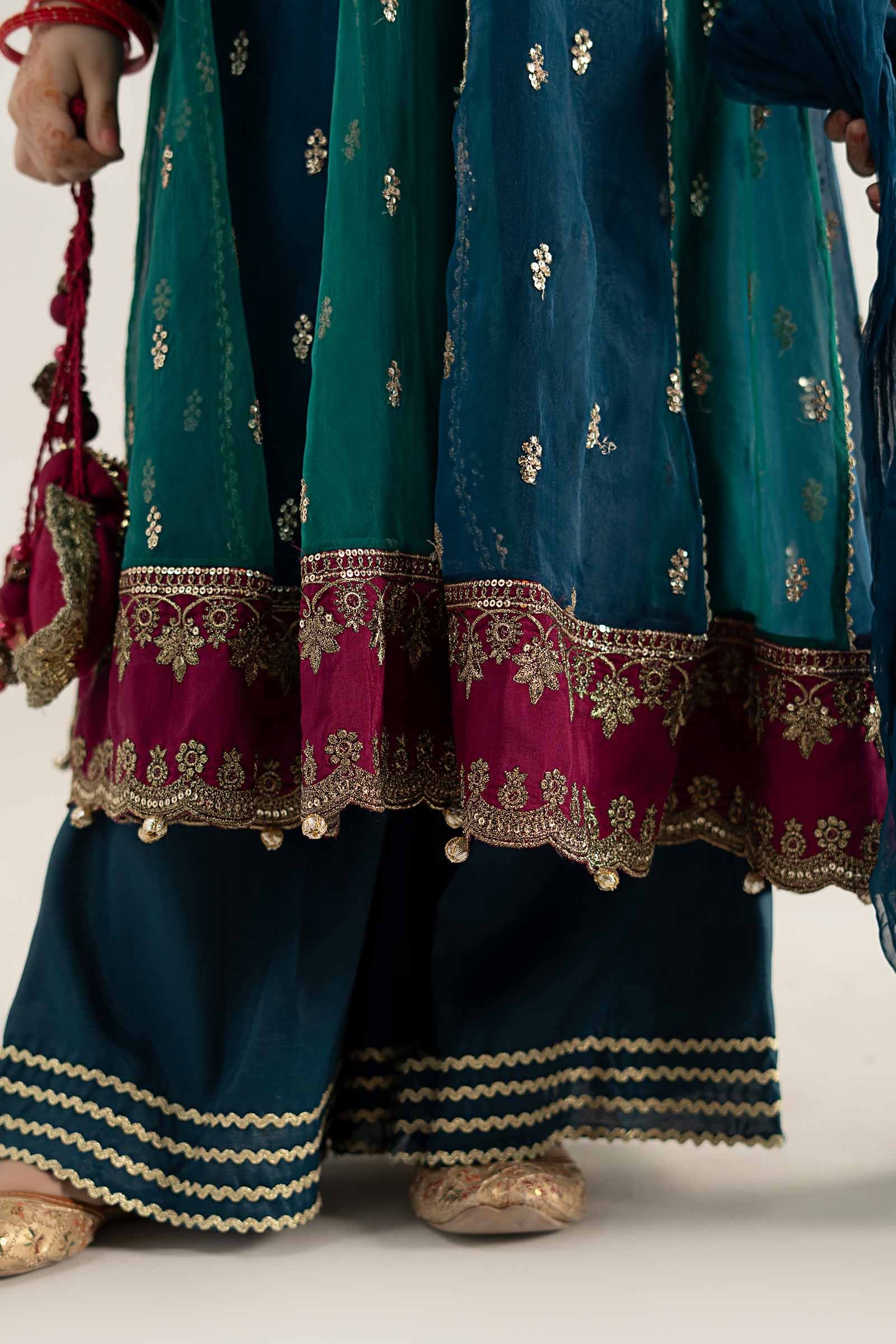 3 Piece Embroidered Poly Organza Suit - Image 6