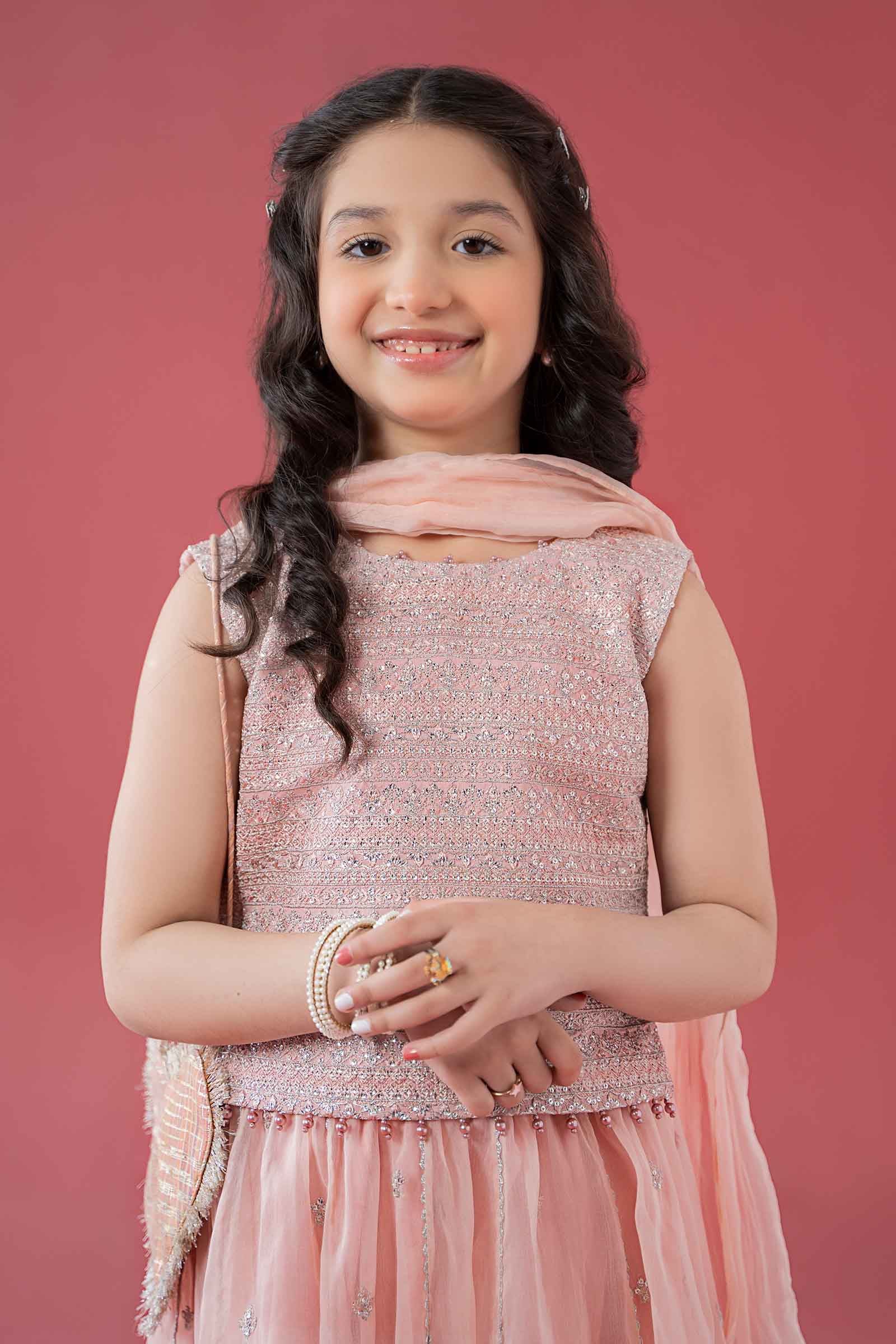 3 Piece Embroidered Raw Silk Suit - Image 2