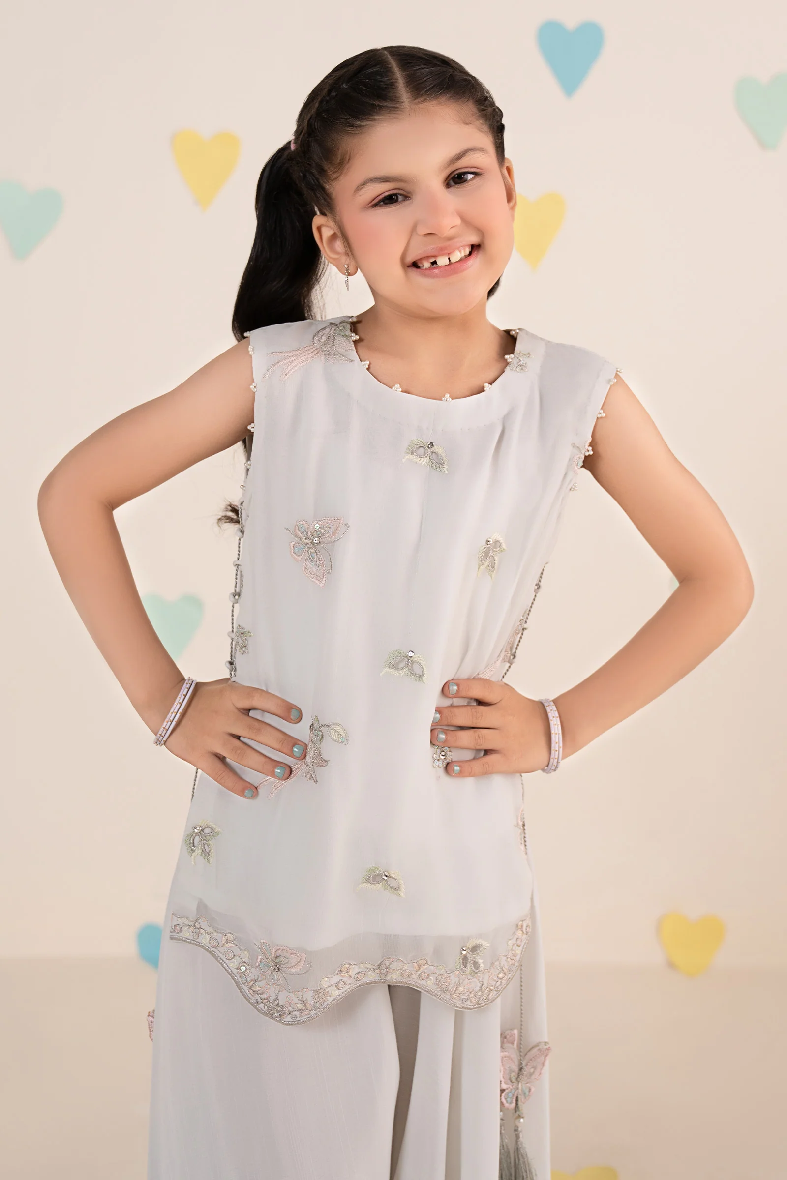 2 Piece Embroidered Chiffon Suit - Image 3