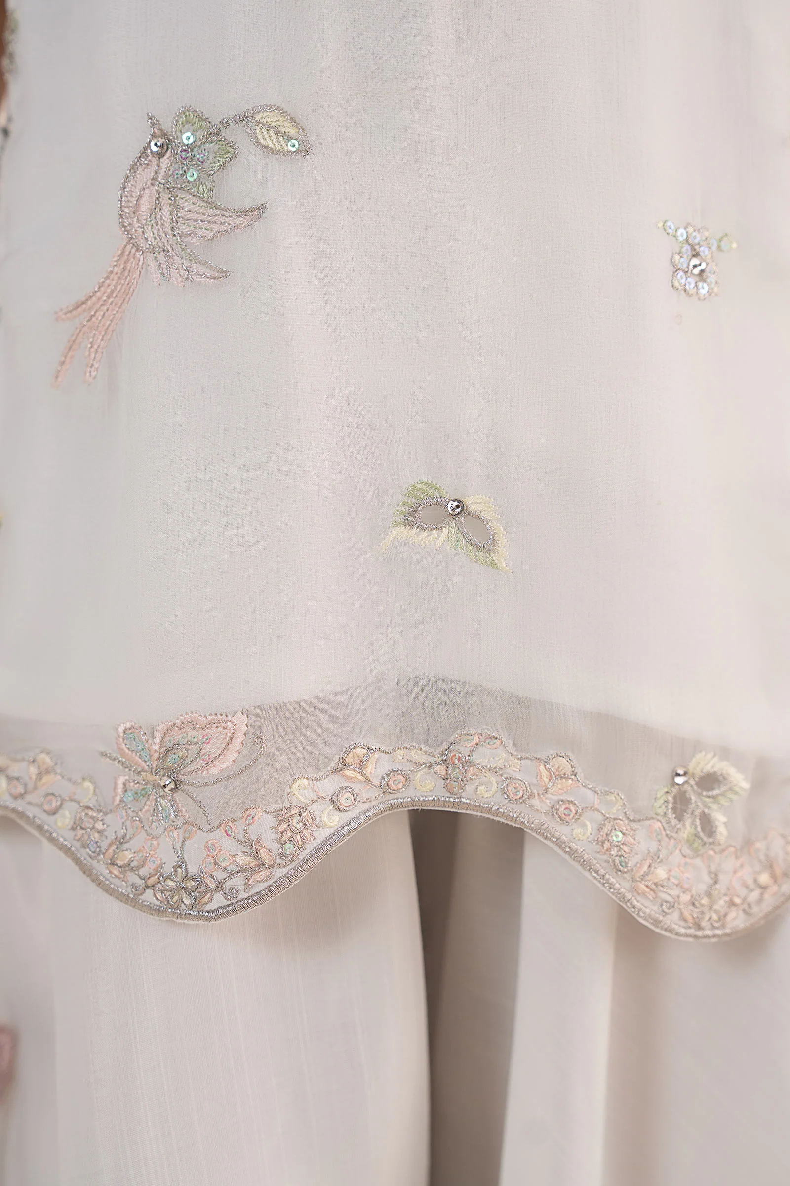 2 Piece Embroidered Chiffon Suit - Image 7