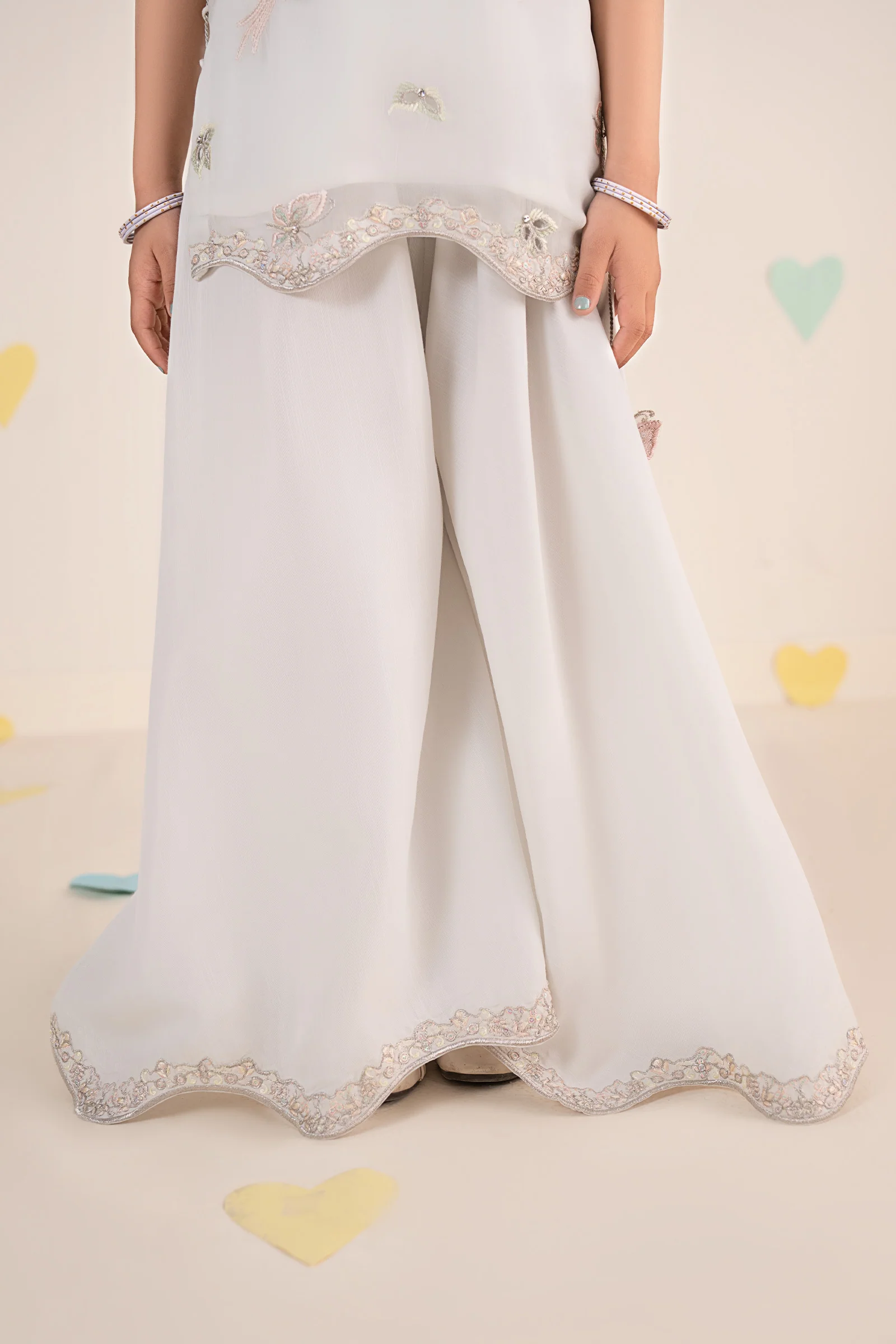 2 Piece Embroidered Chiffon Suit - Image 8