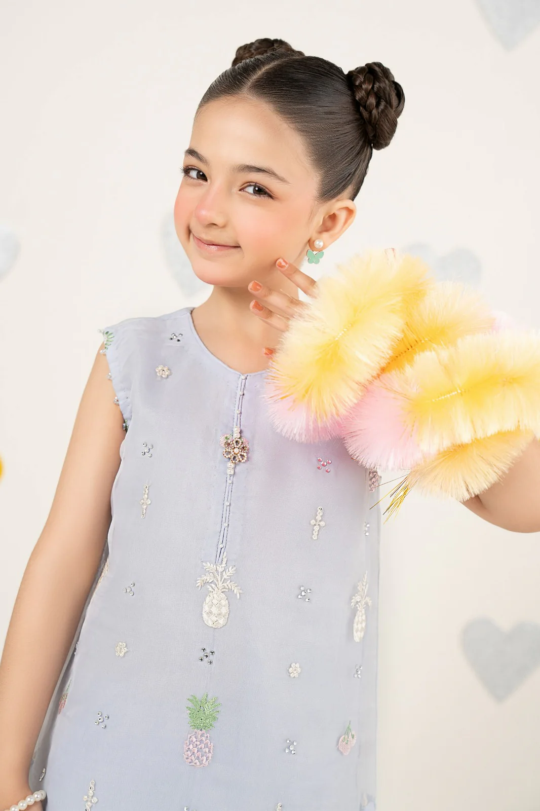 2 Piece Embroidered Organza Suit - Image 3