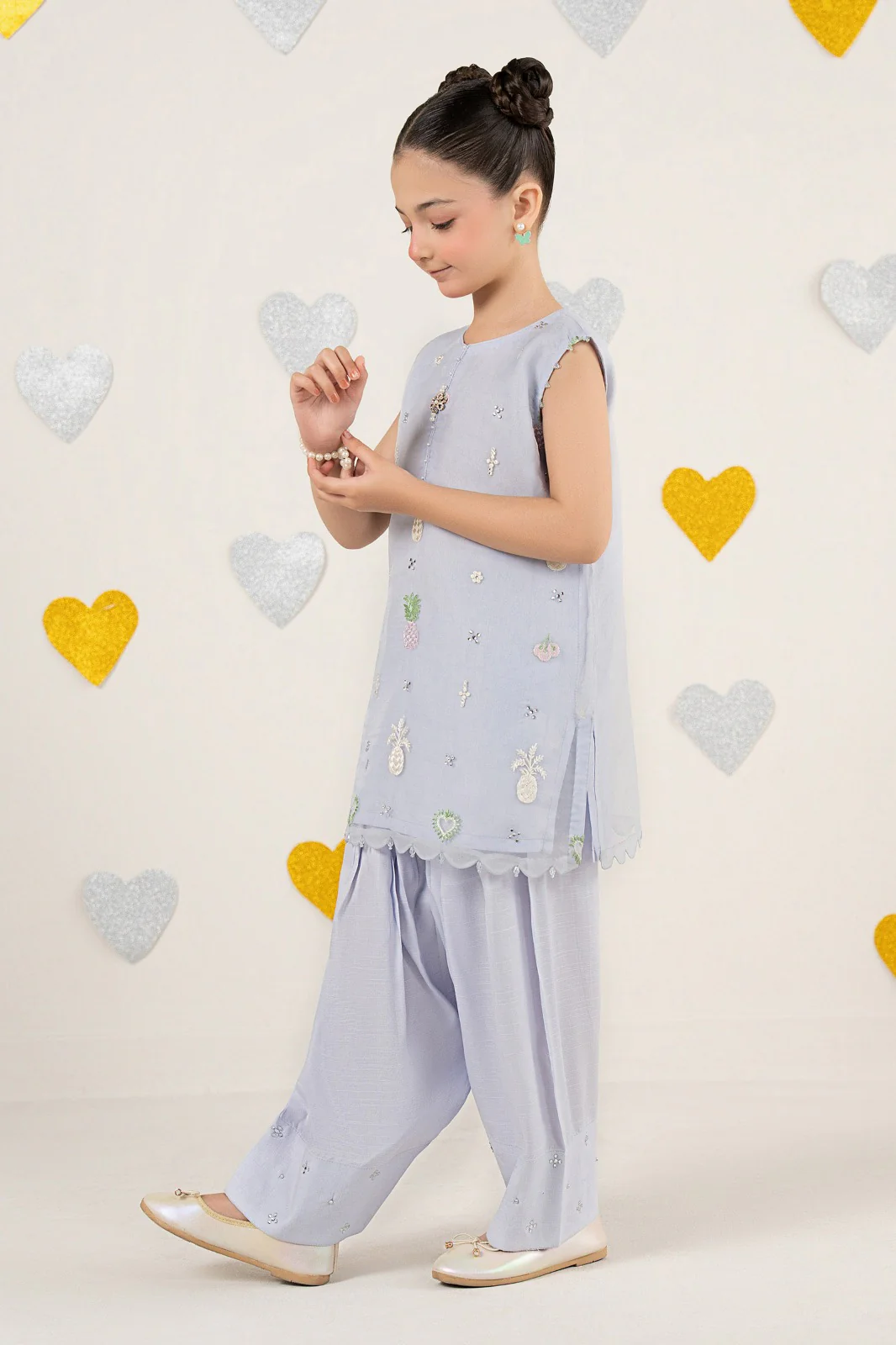2 Piece Embroidered Organza Suit - Image 4