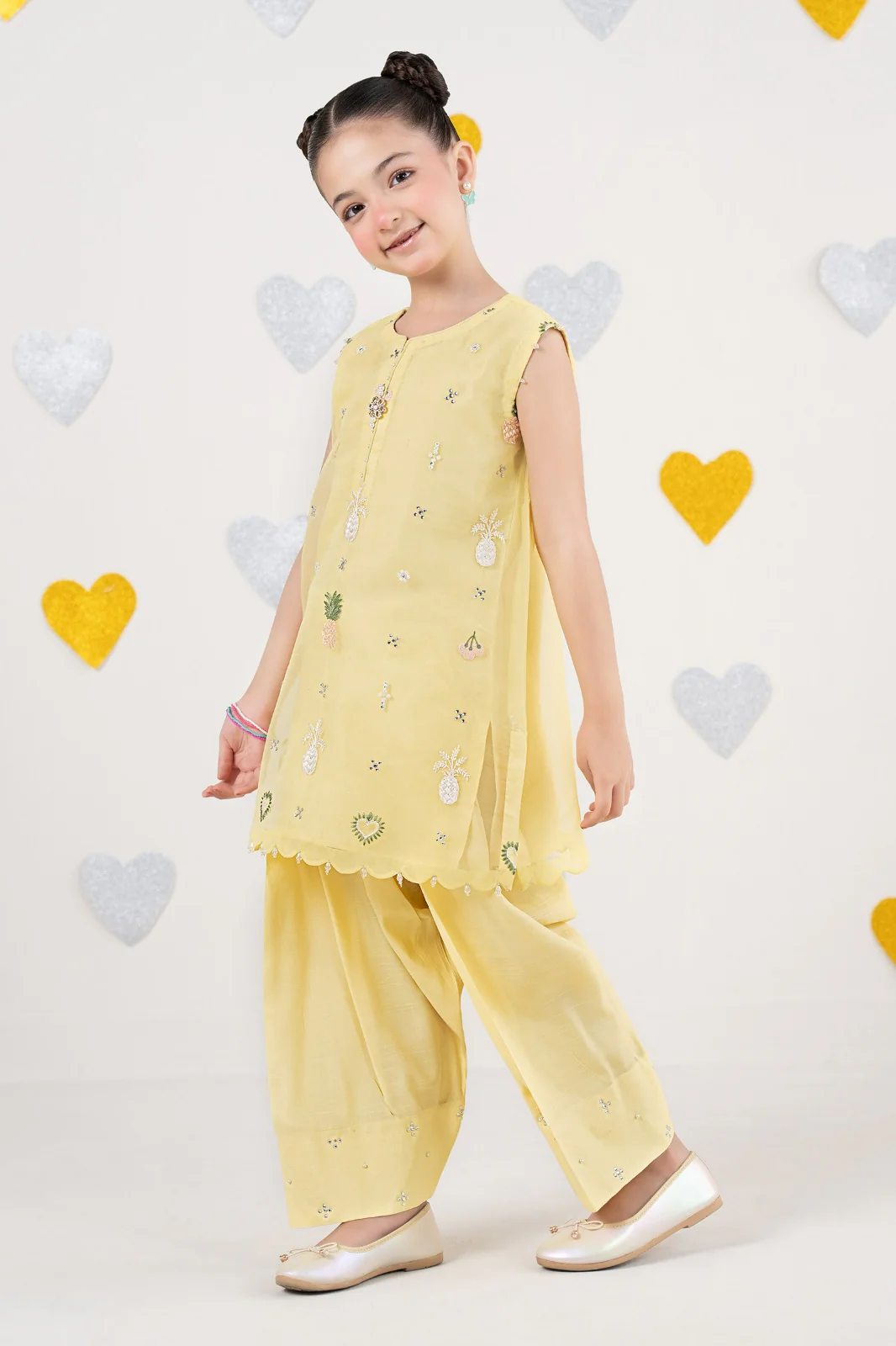 2 Piece Embroidered Organza Suit - Image 3
