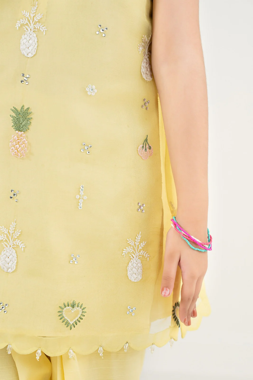 2 Piece Embroidered Organza Suit - Image 4