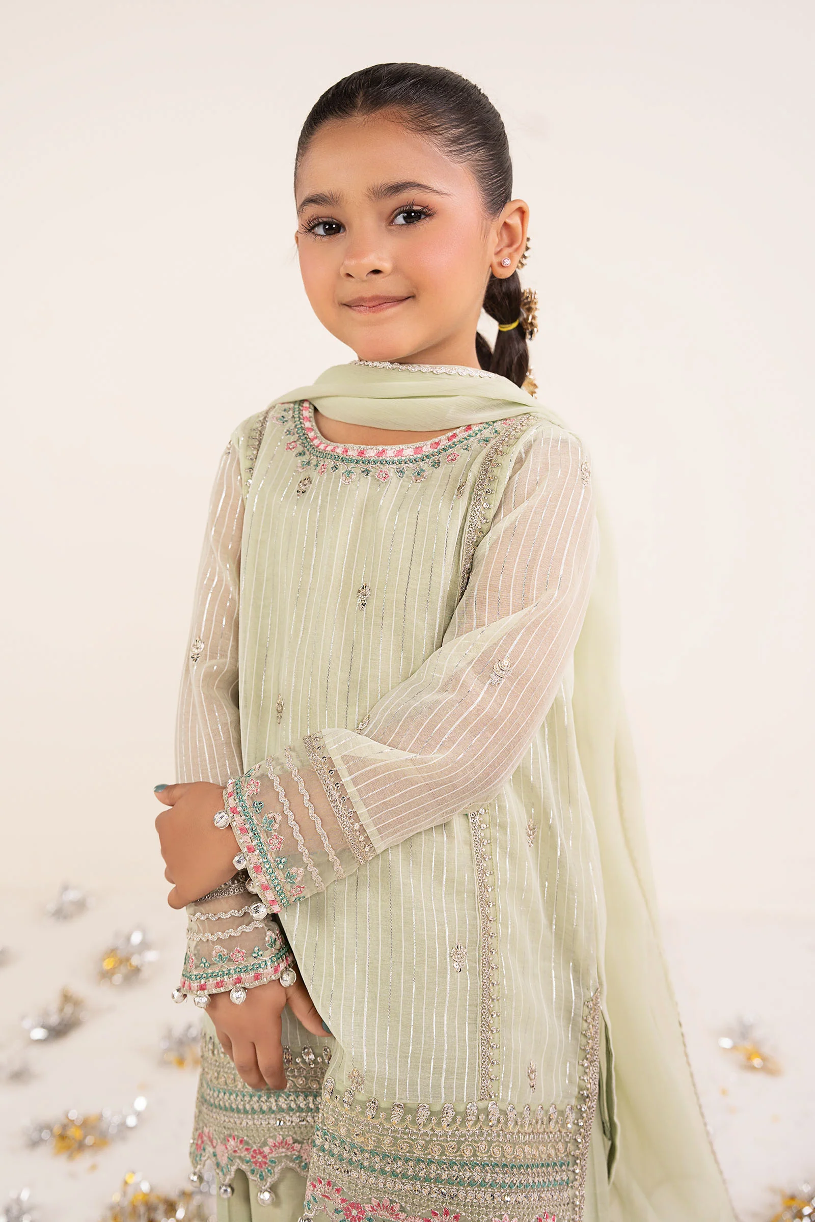 3 Piece Embroidered Yarn Dyed Suit - Image 3
