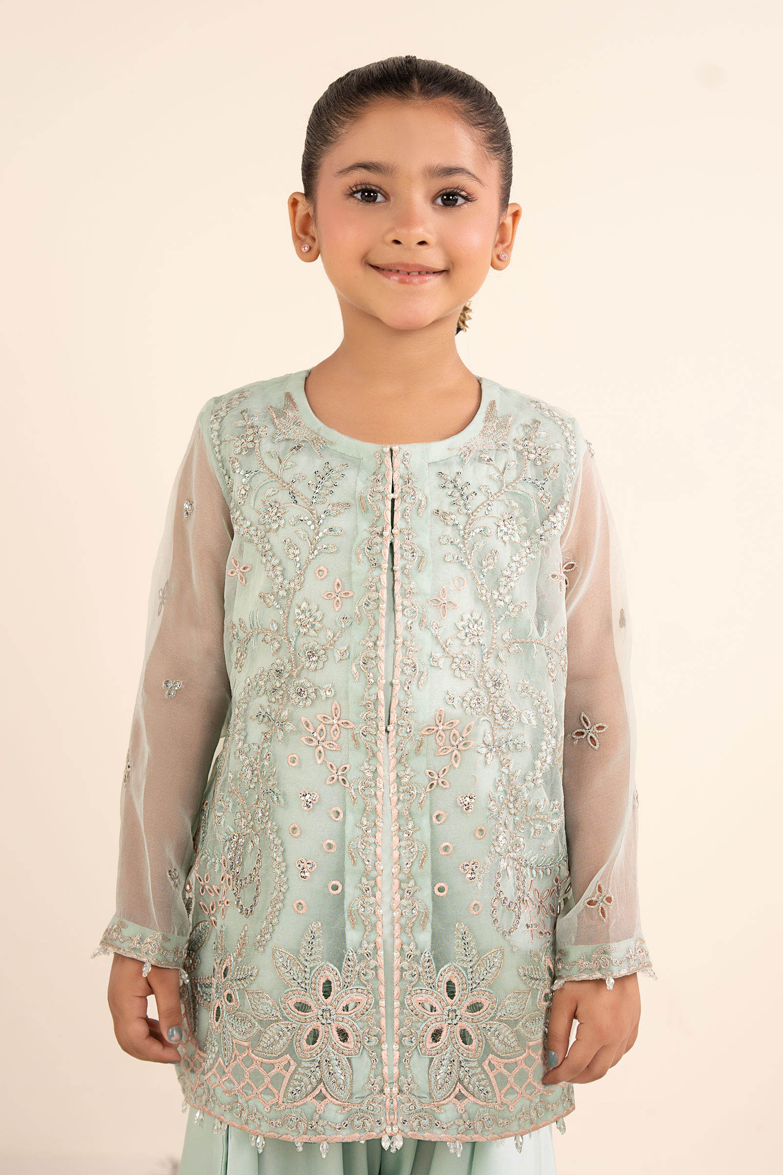 2 Piece Embroidered Organza Suit - Image 2