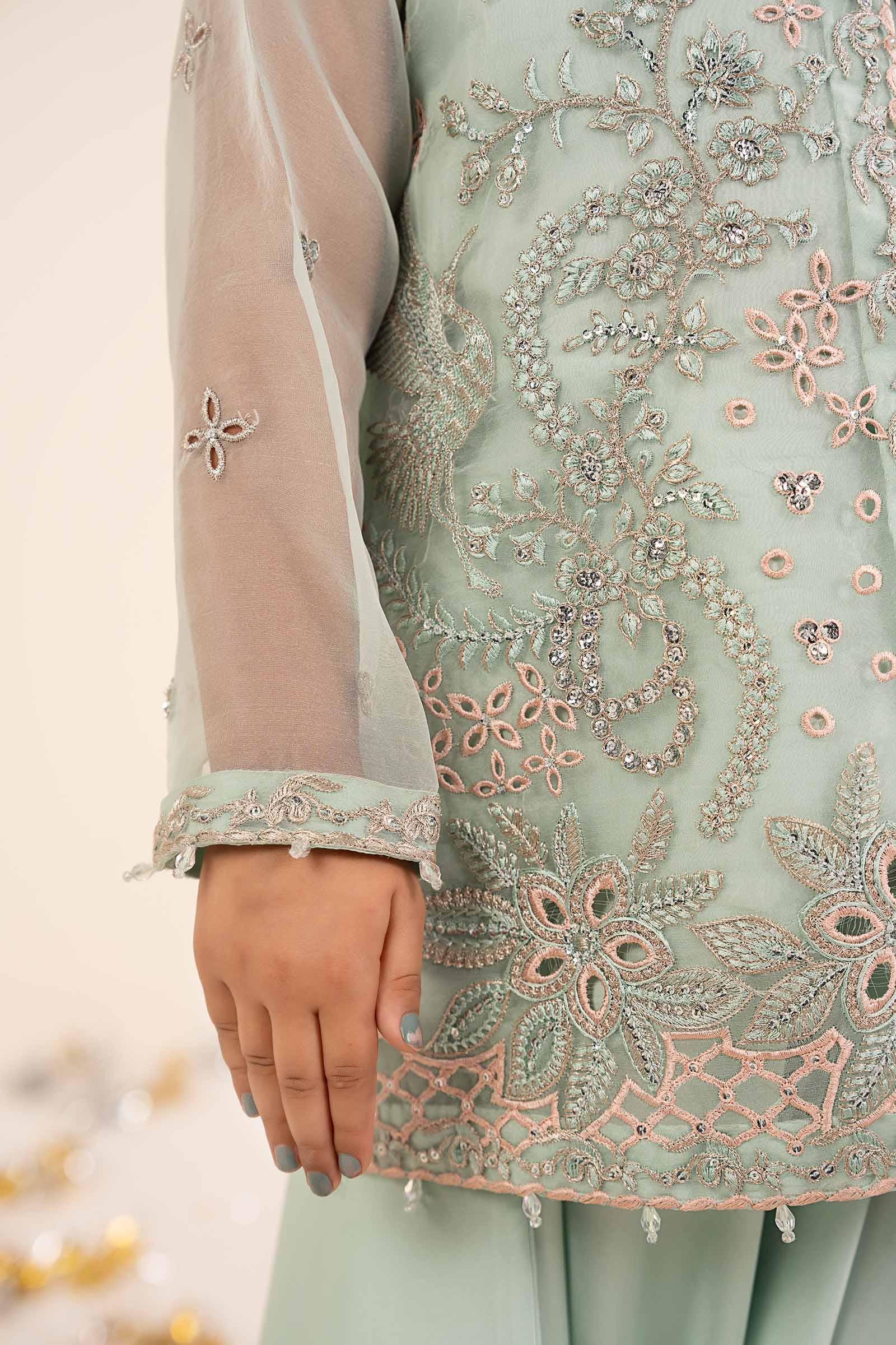 2 Piece Embroidered Organza Suit - Image 4