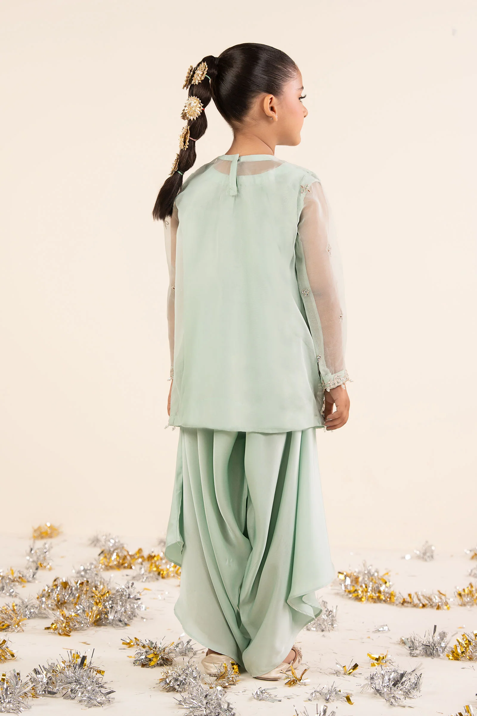 2 Piece Embroidered Organza Suit - Image 7