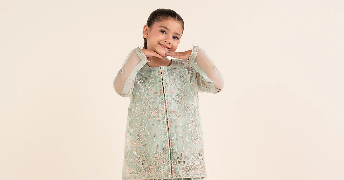 2 Piece Embroidered Organza Suit - Image 8