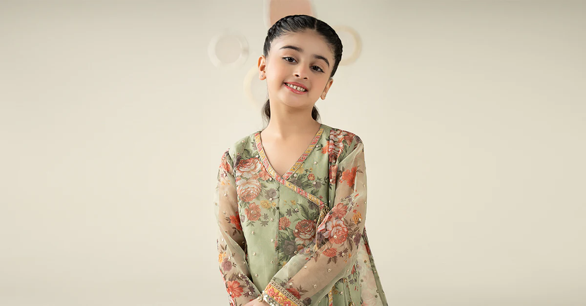 3 Piece Embroidered Organza Suit - Image 8