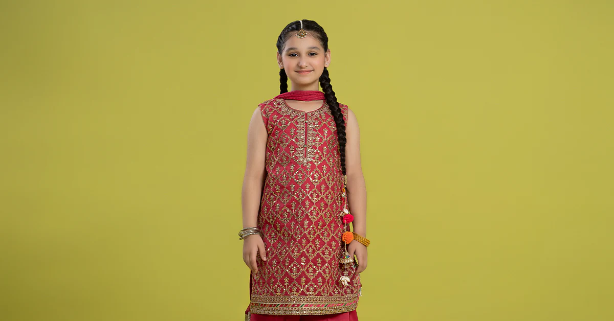 3 Piece Embroidered Organza Suit - Image 7