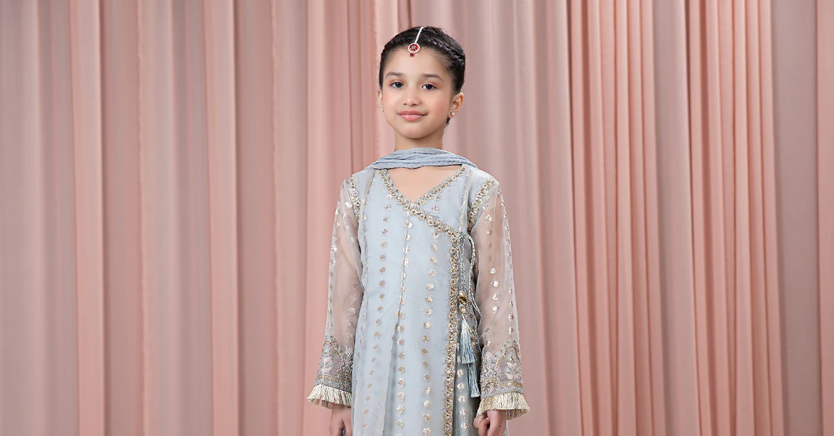 3 Piece Embroidered Organza Suit - Image 7