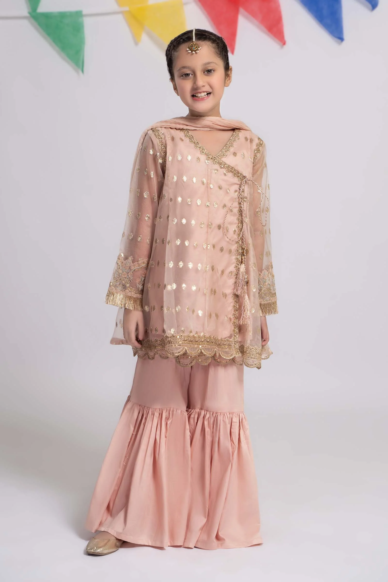 3 Piece Embroidered Organza Suit