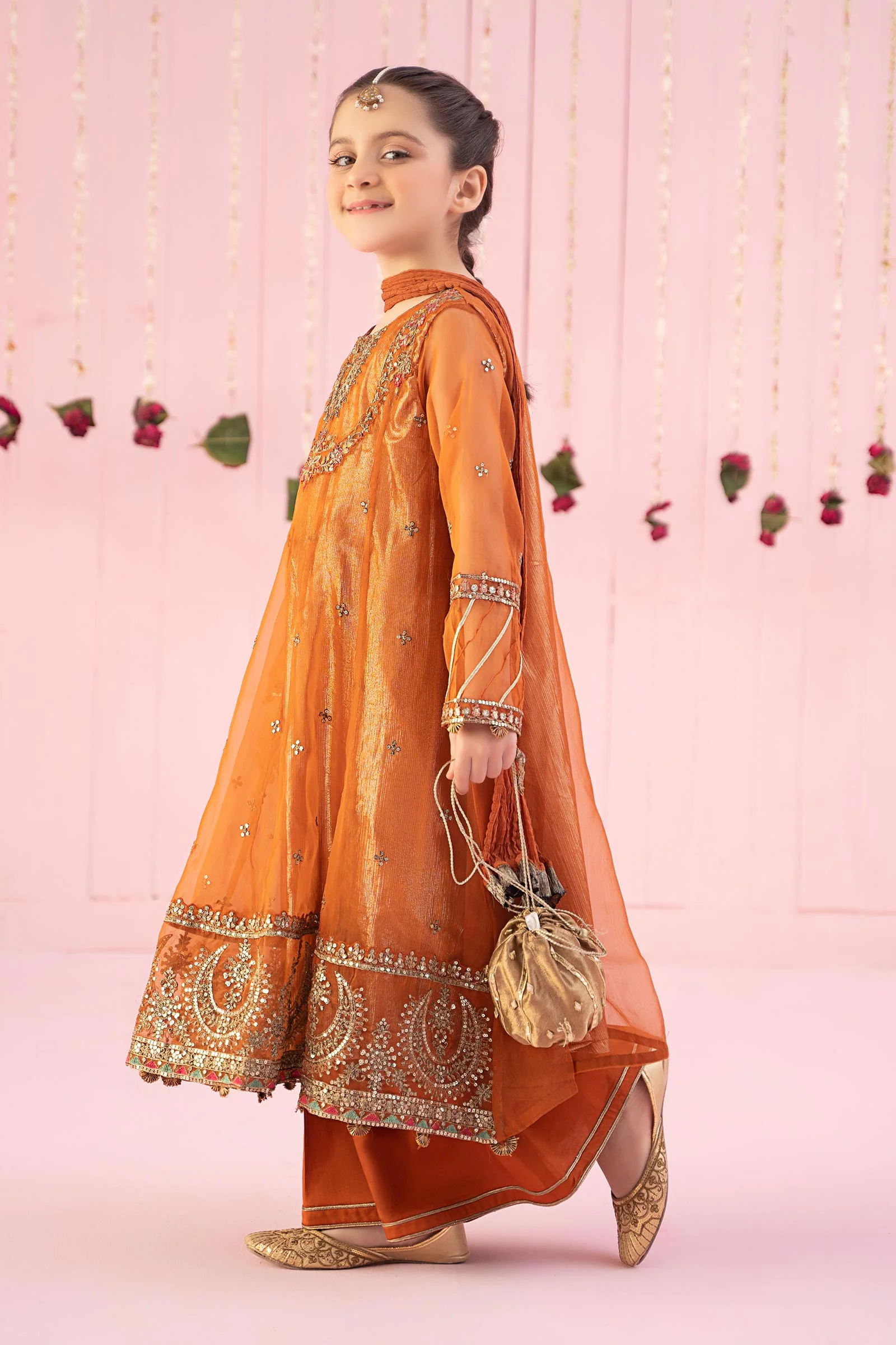 3 Piece Embroidered Organza Suit - Image 6