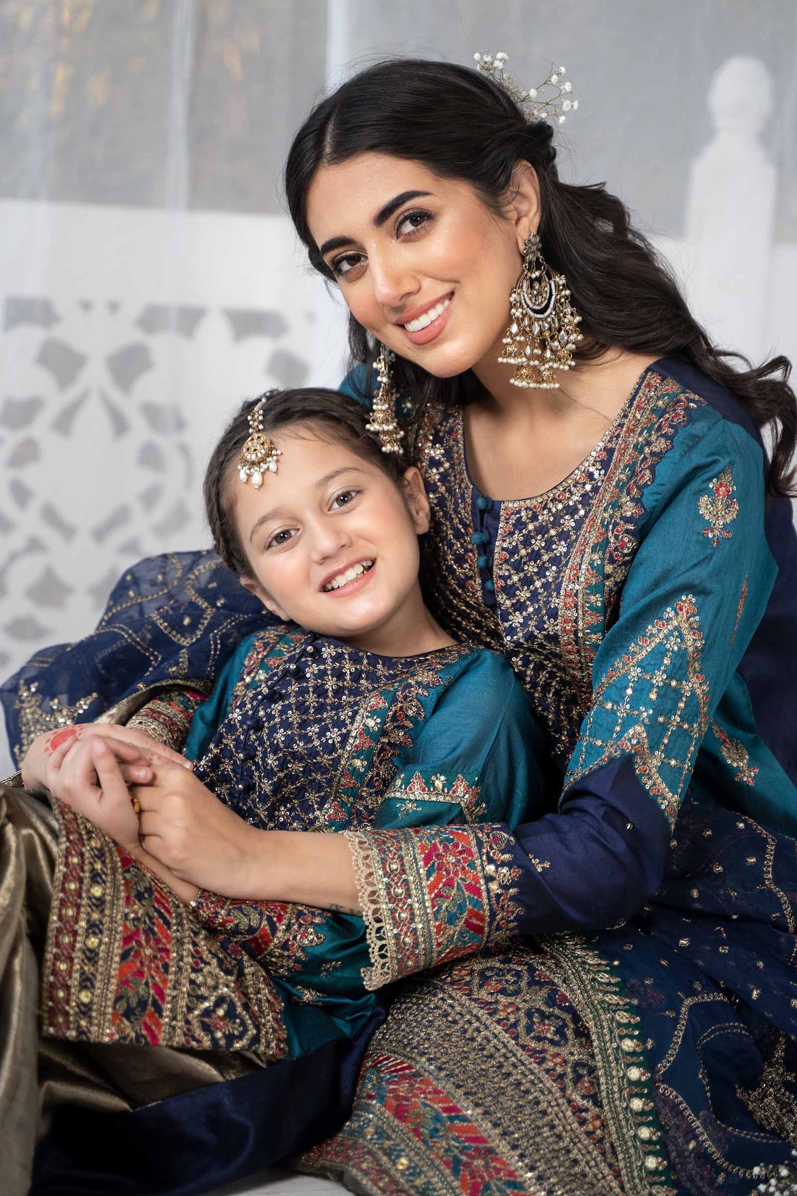 3 Piece Embroidered Raw Silk Suit - Image 5
