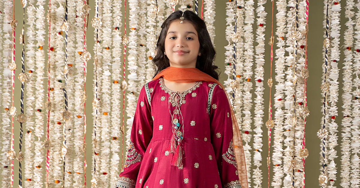3 Piece Embroidered Raw Silk Suit - Image 7
