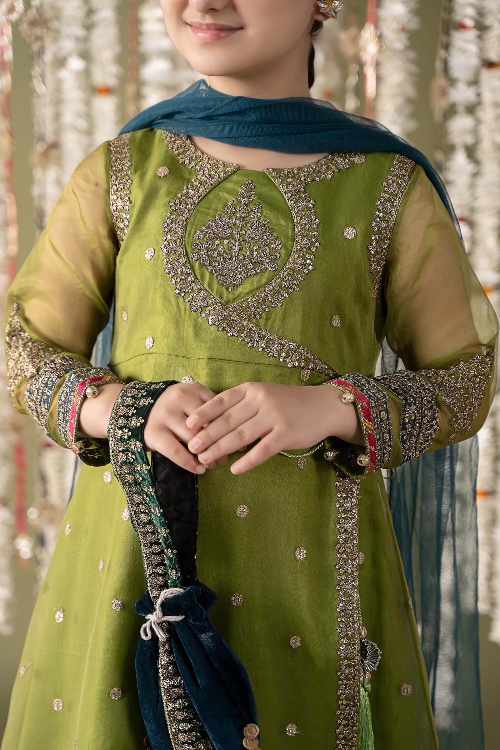 3 Piece Embroidered Organza Suit - Image 6