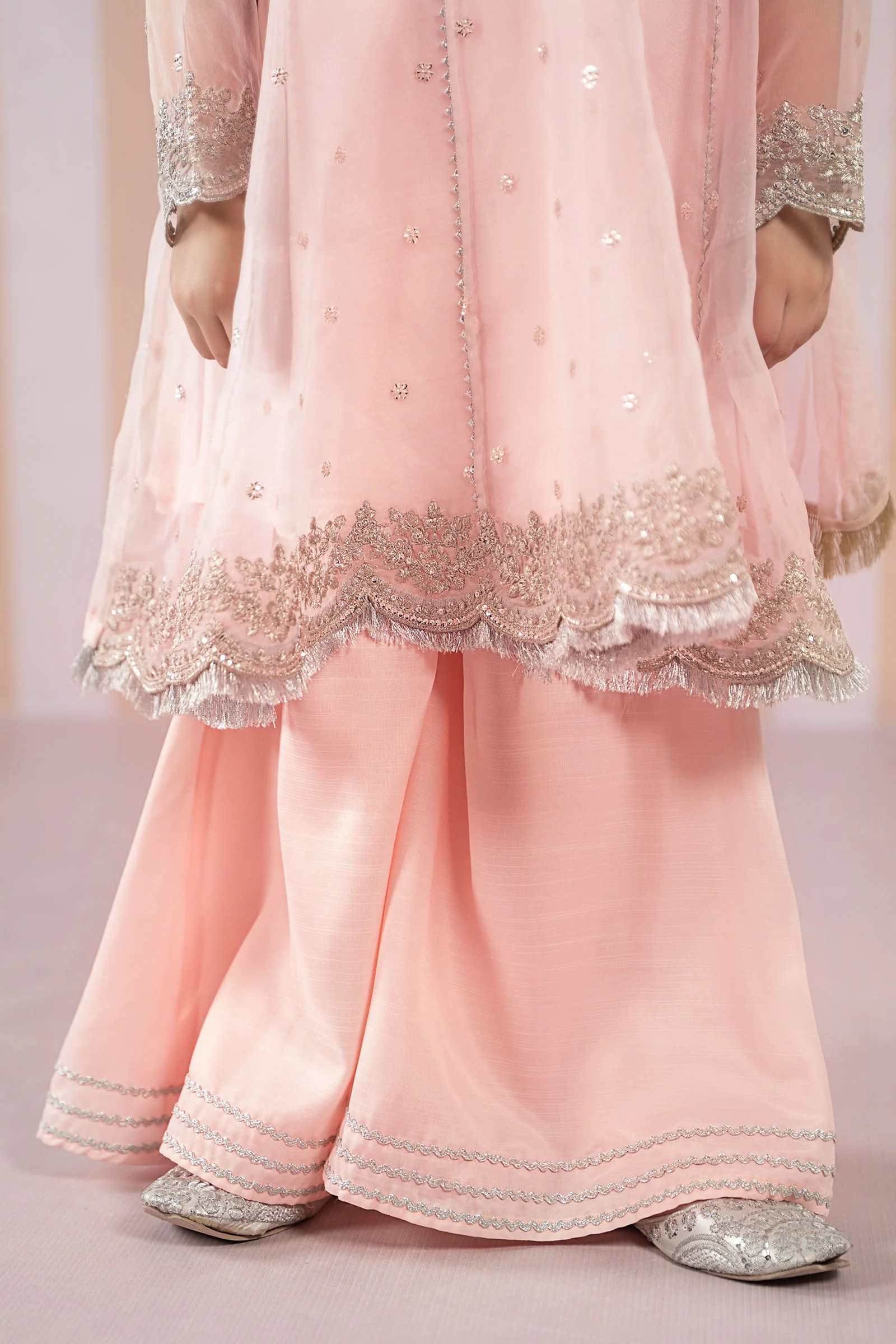 3 Piece Embroidered Organza Suit - Image 5