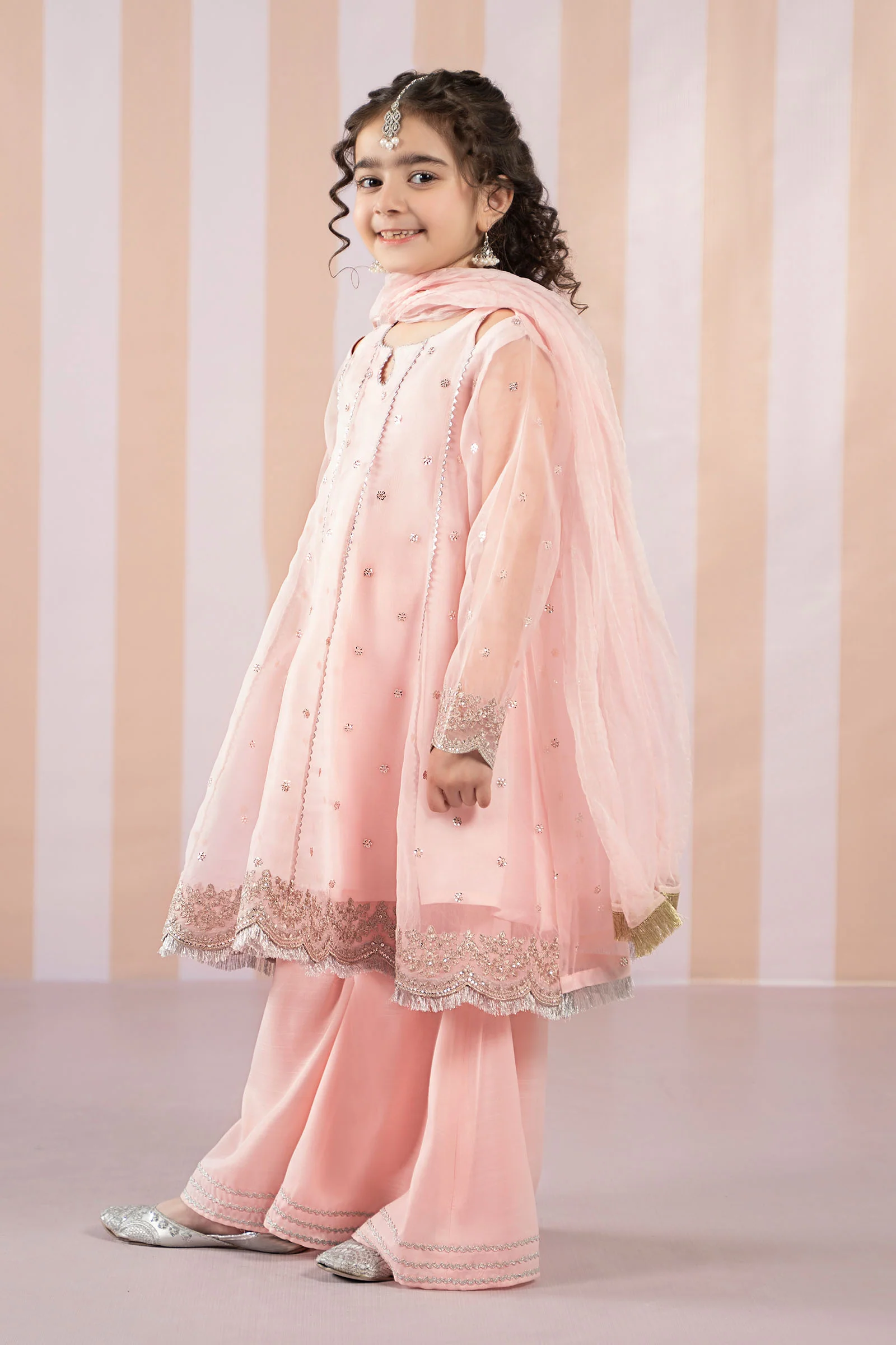 3 Piece Embroidered Organza Suit - Image 6