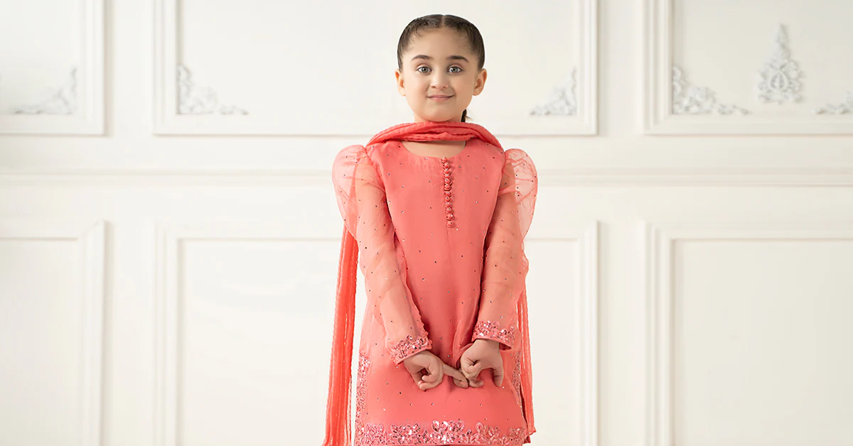 3 Piece Dyed Organza Suit - Image 7
