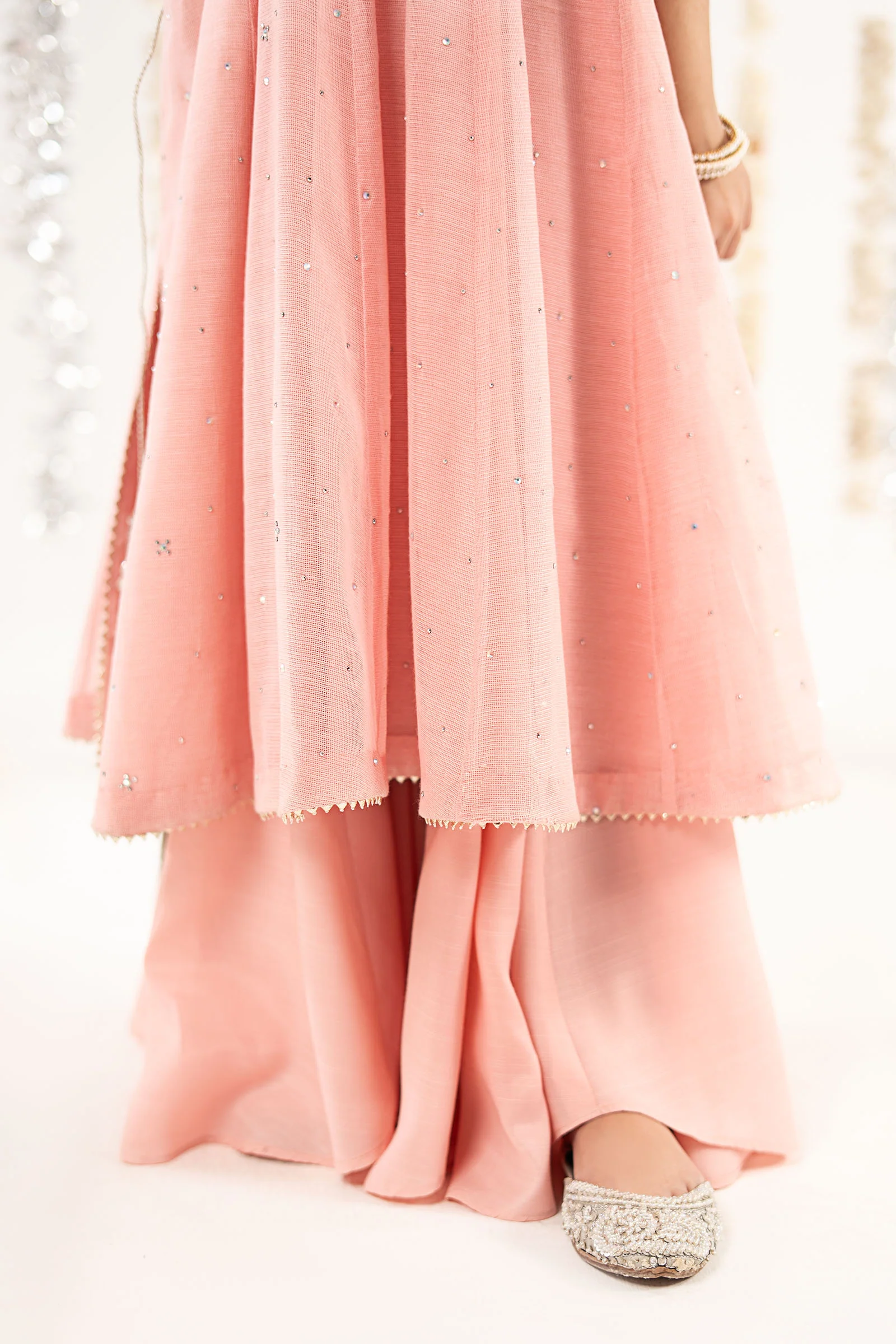 2 Piece Embroidered Cotton Net Suit - Image 6