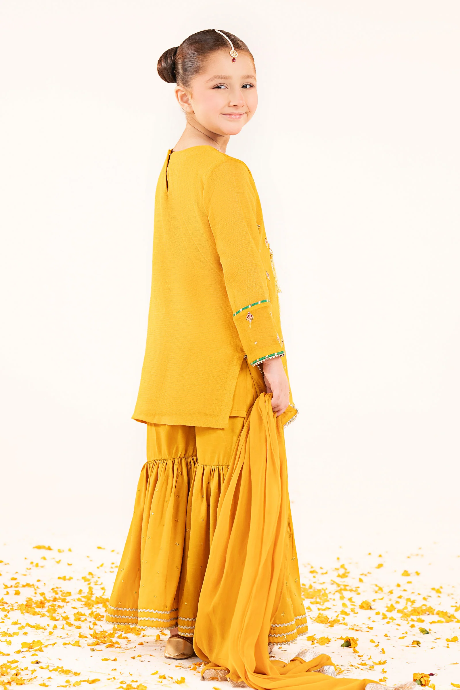 3 Piece Embroidered Cotton Net Suit - Image 7