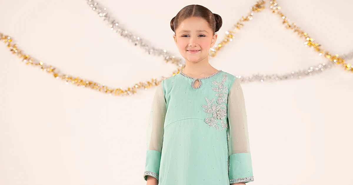 2 Piece Embroidered Organza Suit - Image 8