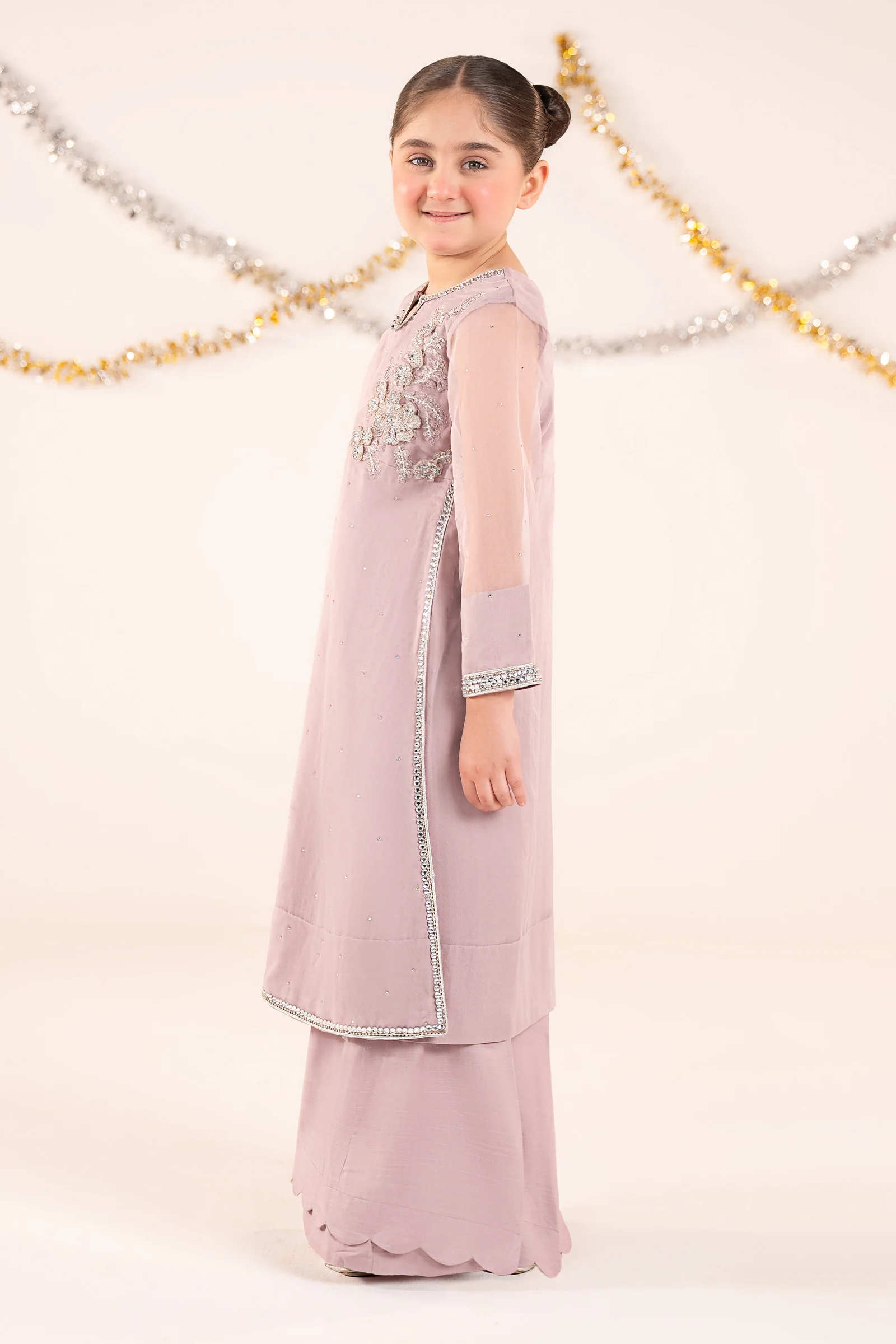 2 Piece Embroidered Organza Suit - Image 5