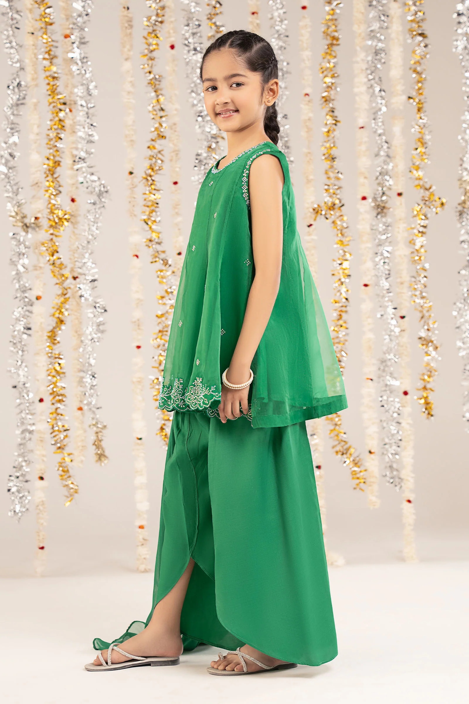 3 Piece Embellished Organza Suit - Image 7