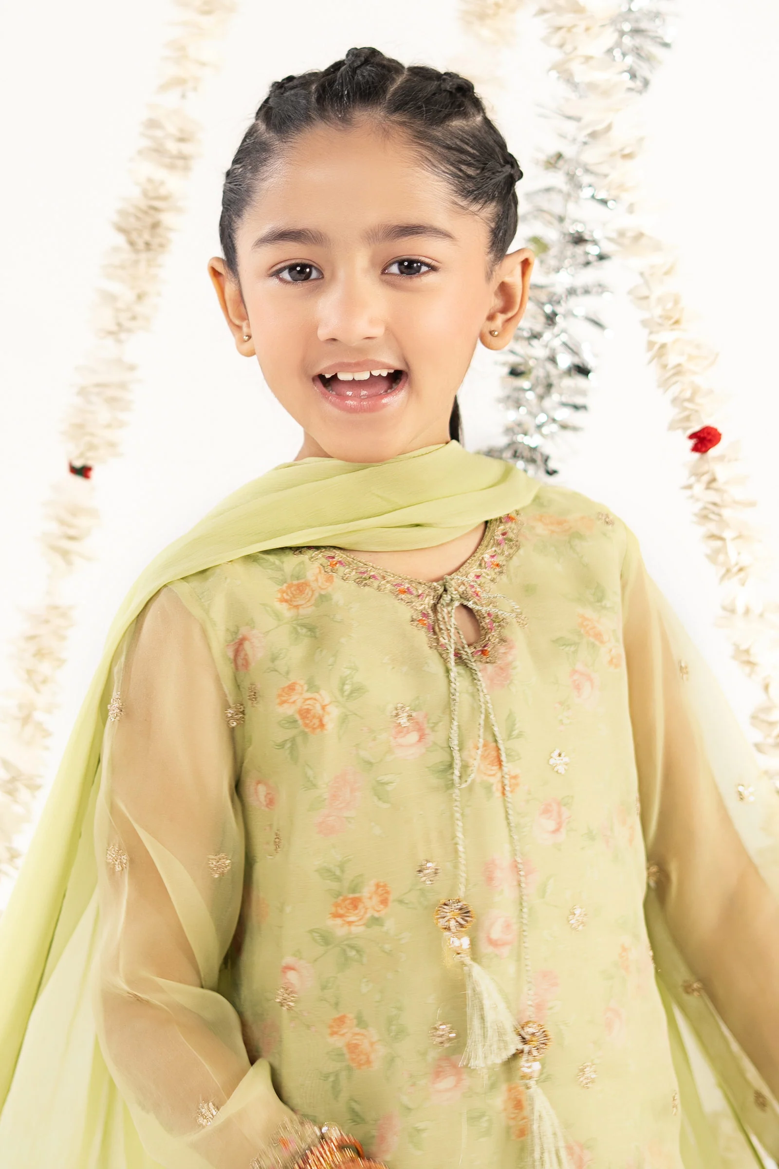 3 Piece Embroidered Organza Suit - Image 3