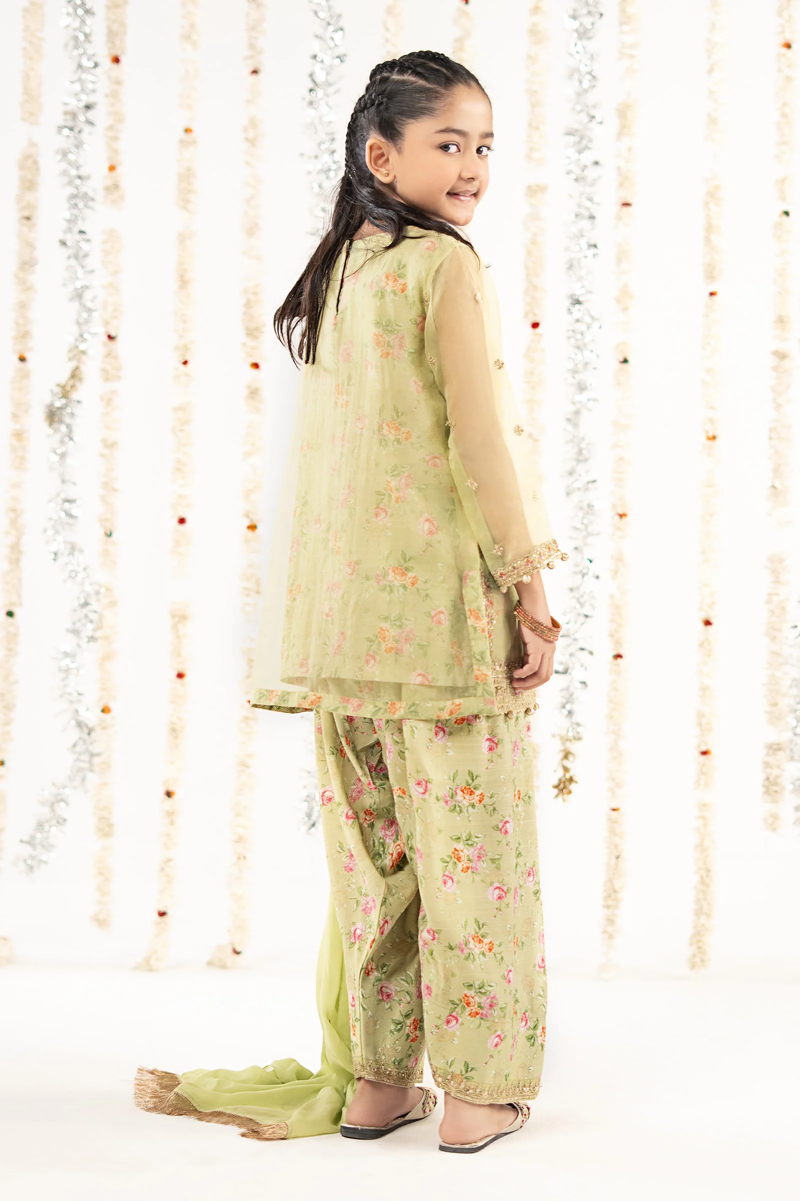 3 Piece Embroidered Organza Suit - Image 8