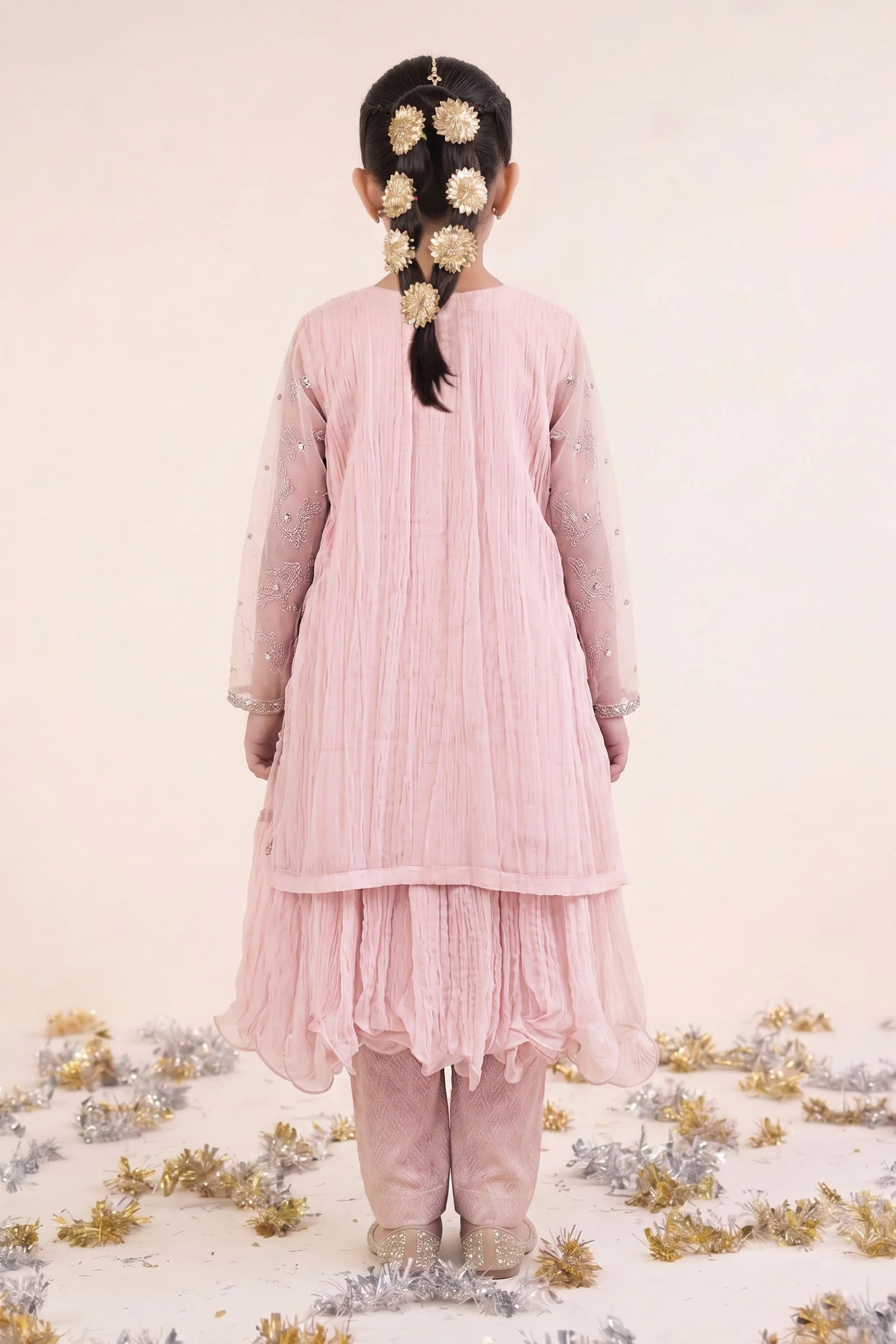 2 Piece Embroidered Organza Suit - Image 4