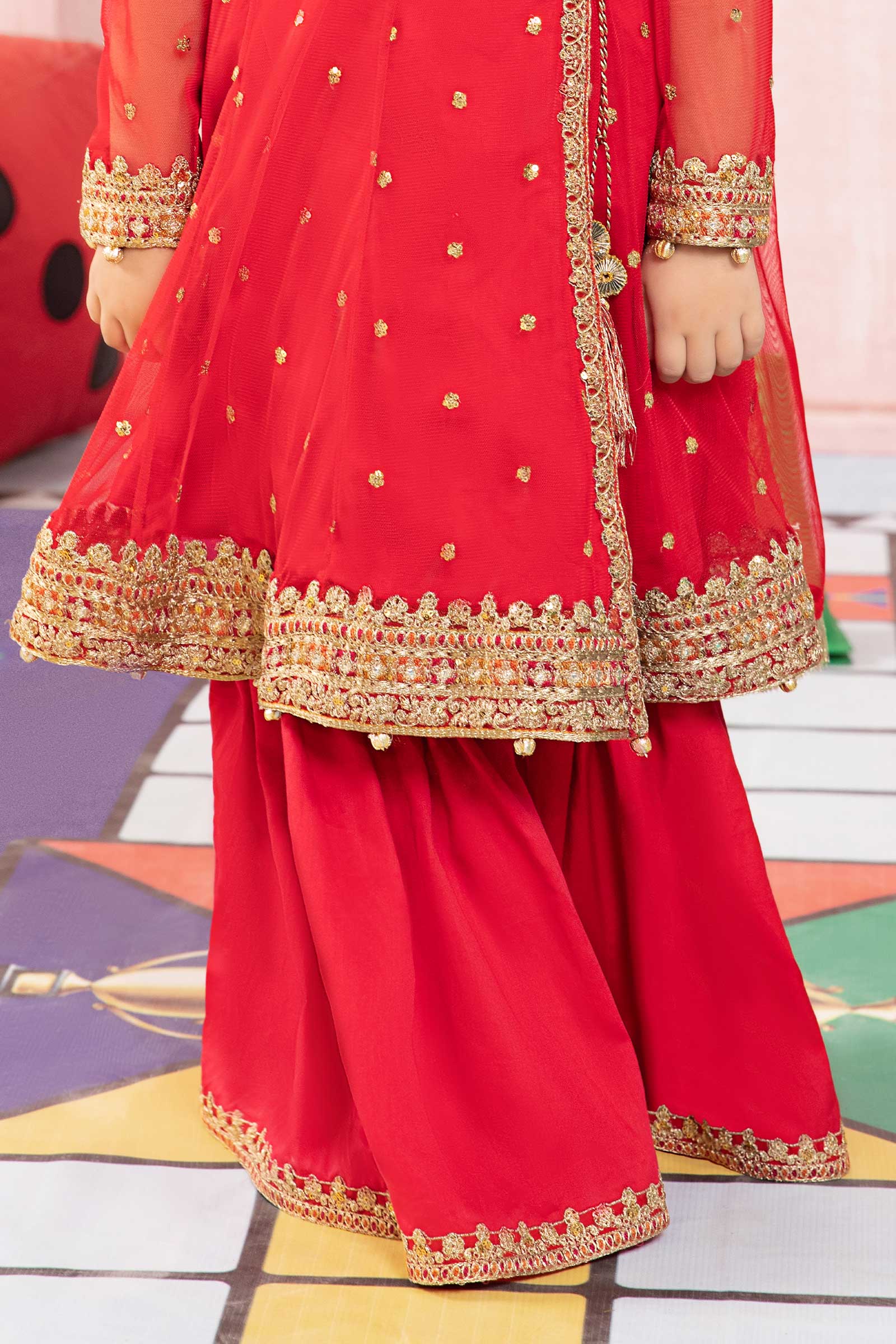 3 Piece Embroidered Net Suit - Image 3