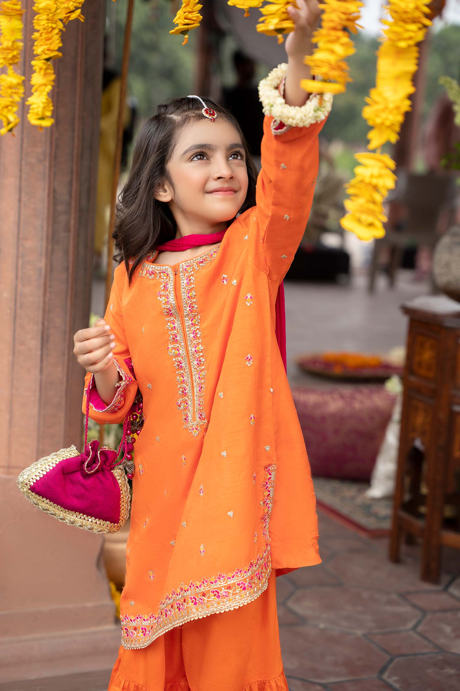 3 Piece Embroidered Silk Suit - Image 2
