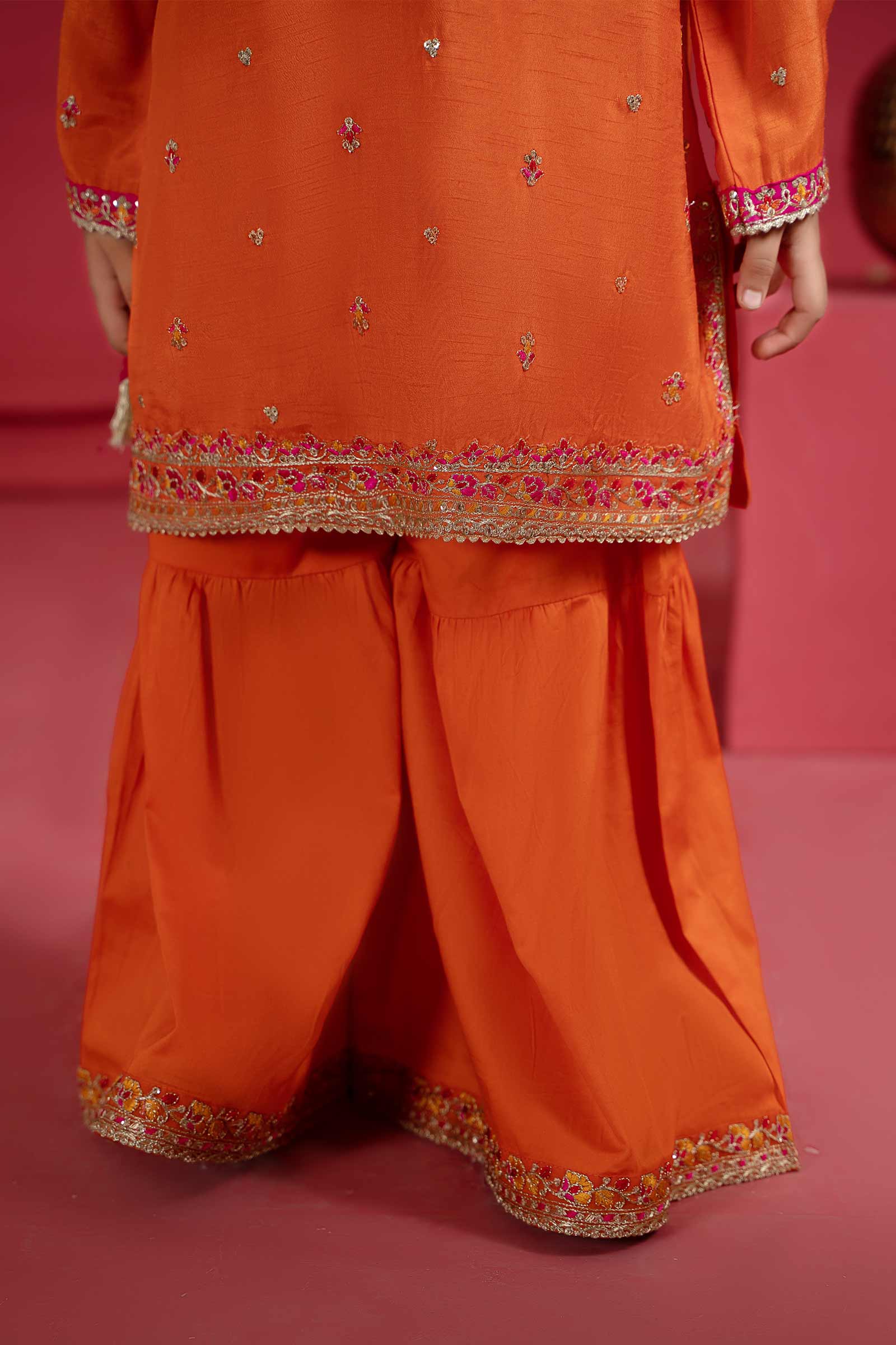 3 Piece Embroidered Silk Suit - Image 5