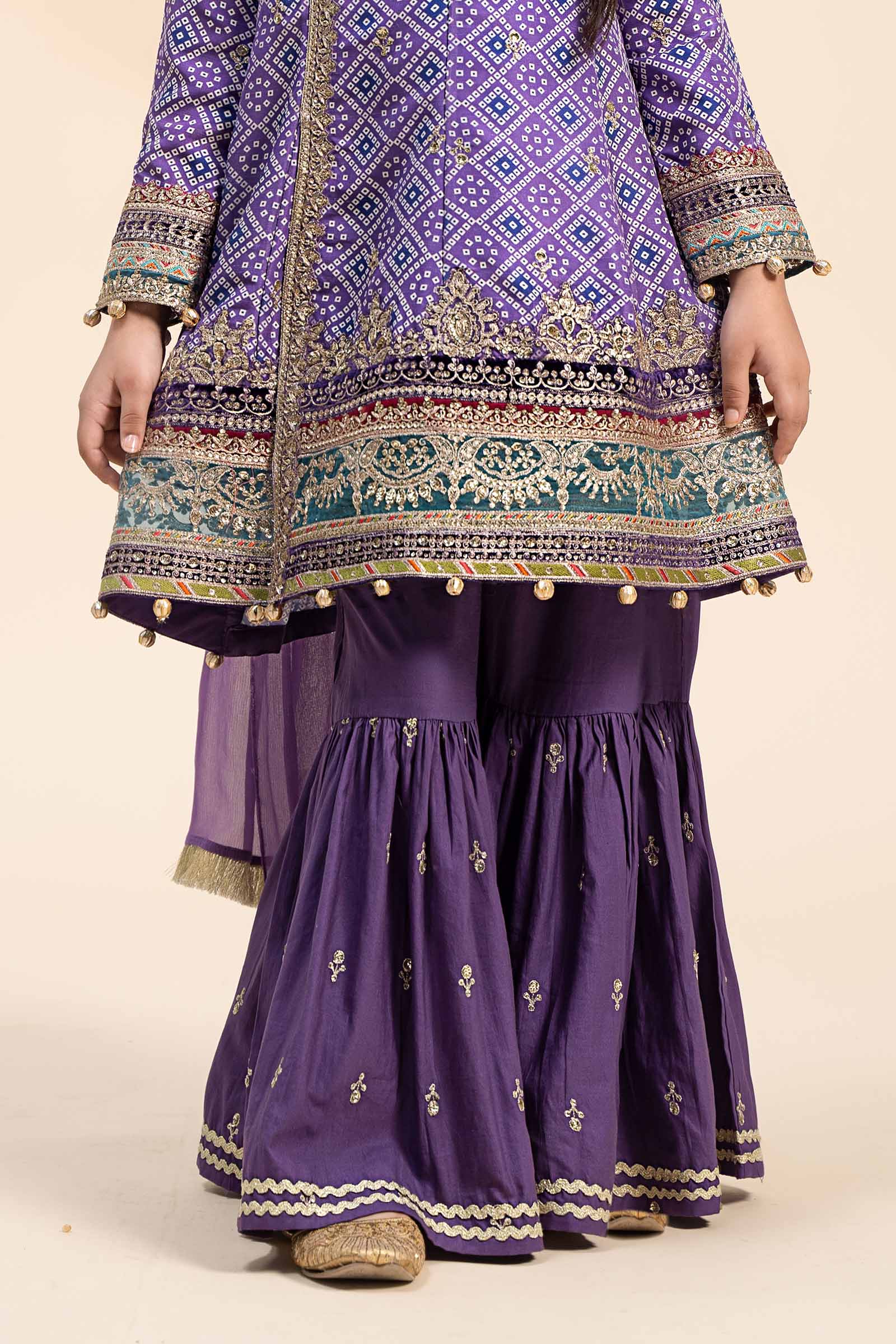 3 Piece Embroidered Raw Silk Suit - Image 10