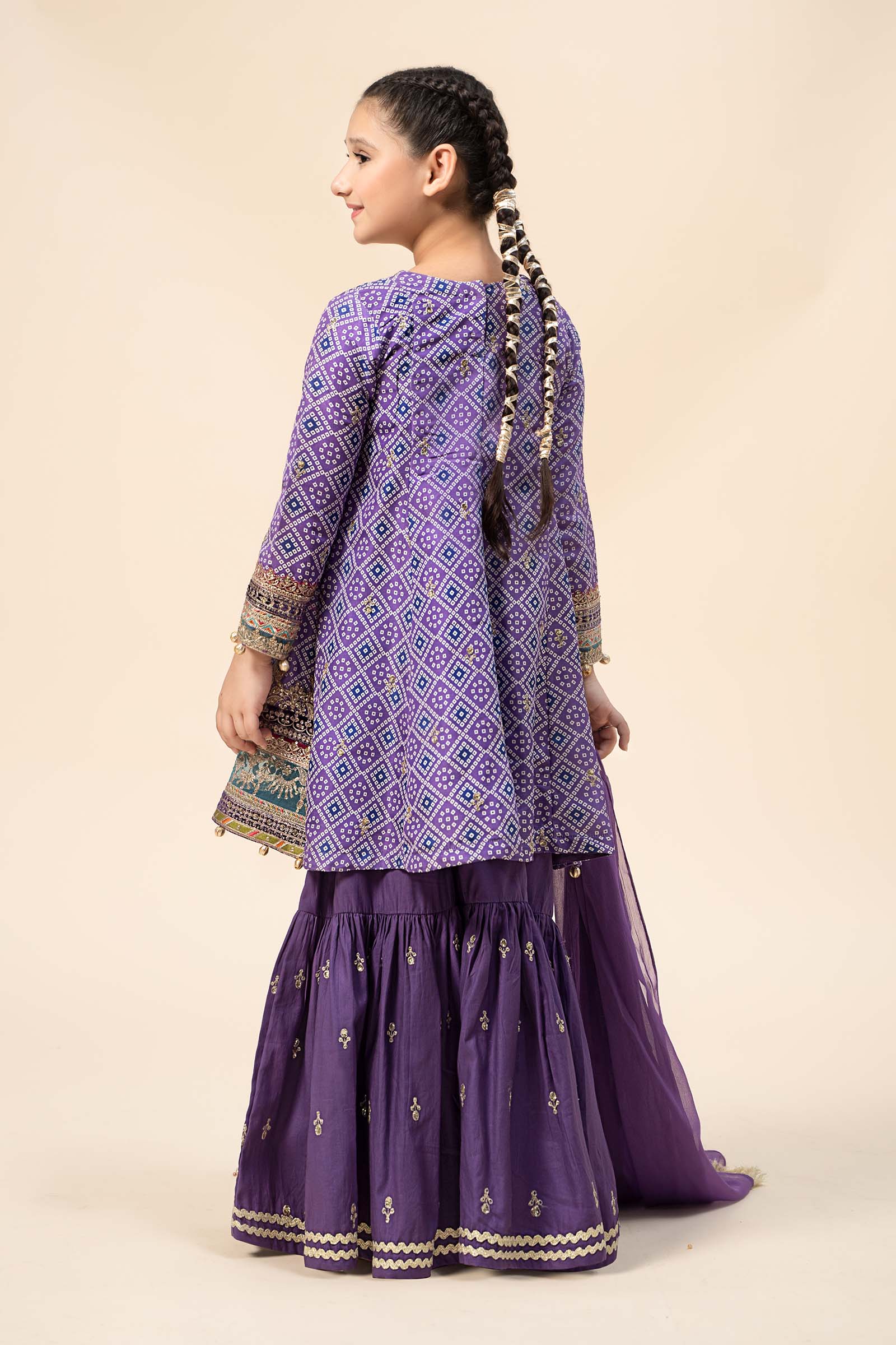 3 Piece Embroidered Raw Silk Suit - Image 12