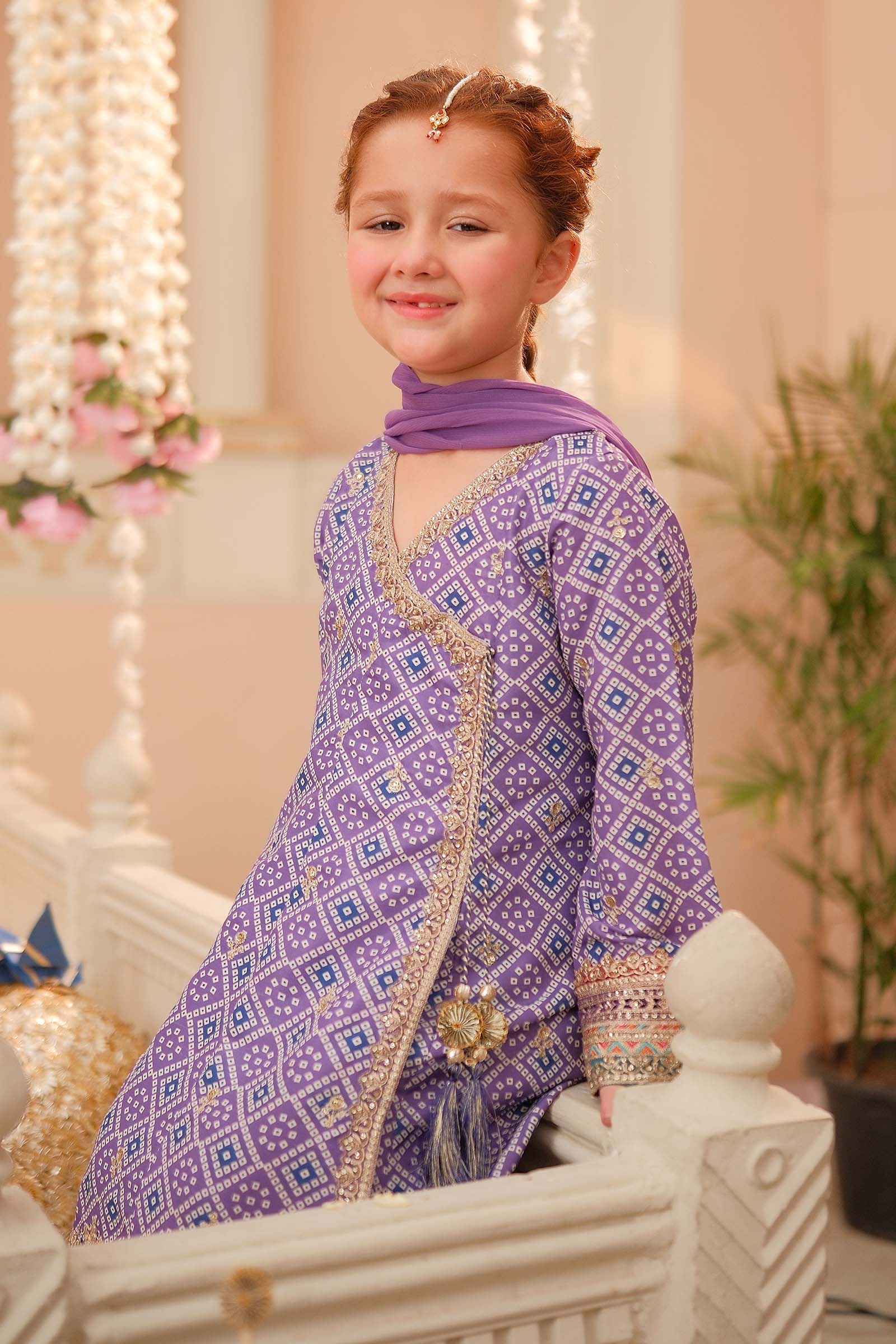 3 Piece Embroidered Raw Silk Suit - Image 4