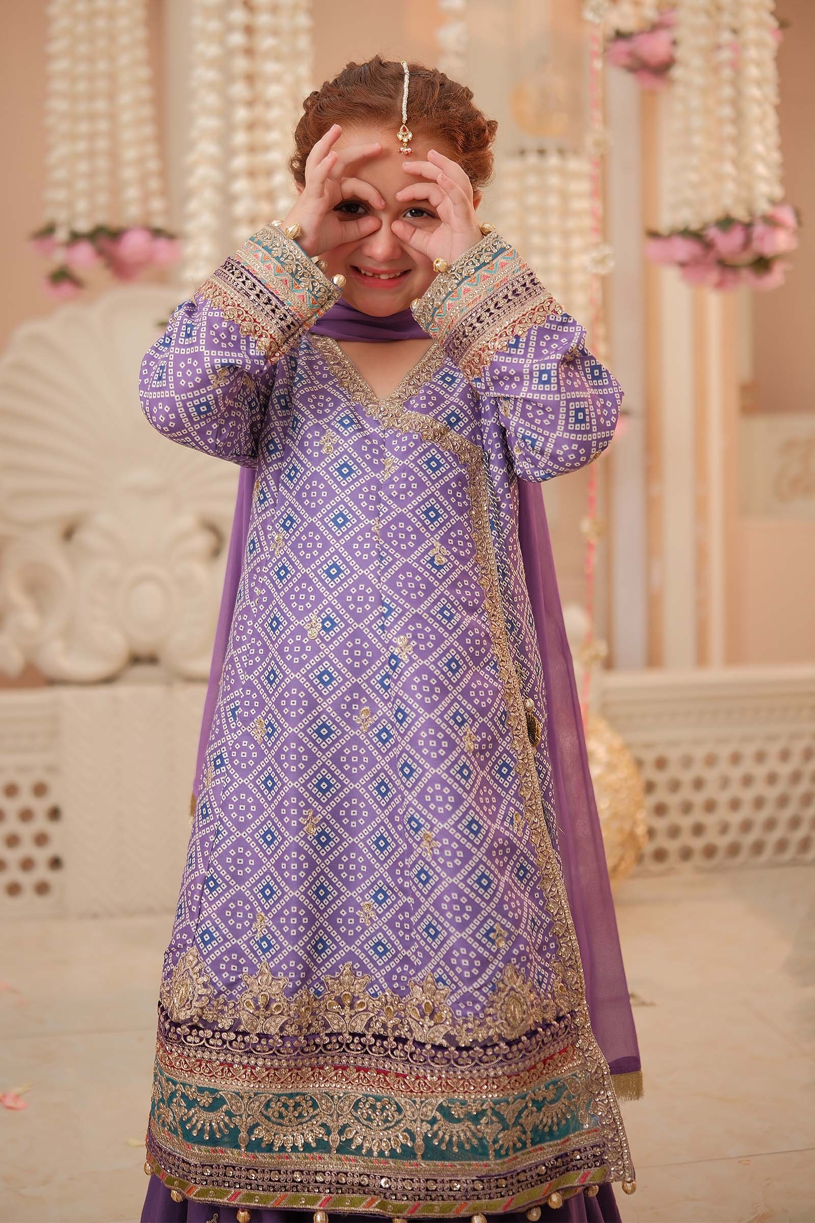 3 Piece Embroidered Raw Silk Suit - Image 5