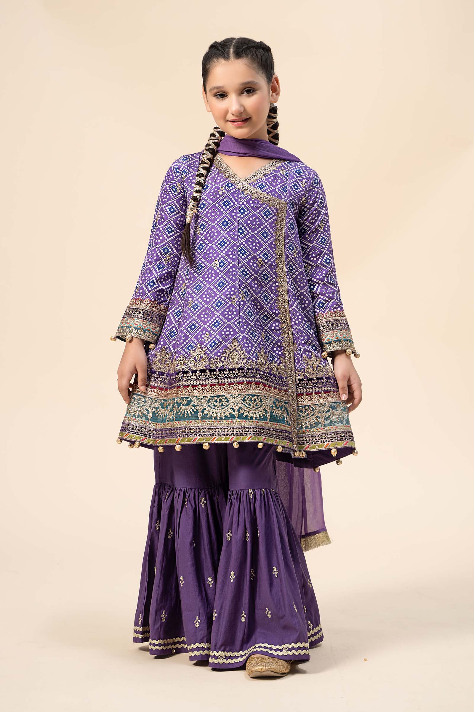 3 Piece Embroidered Raw Silk Suit - Image 8