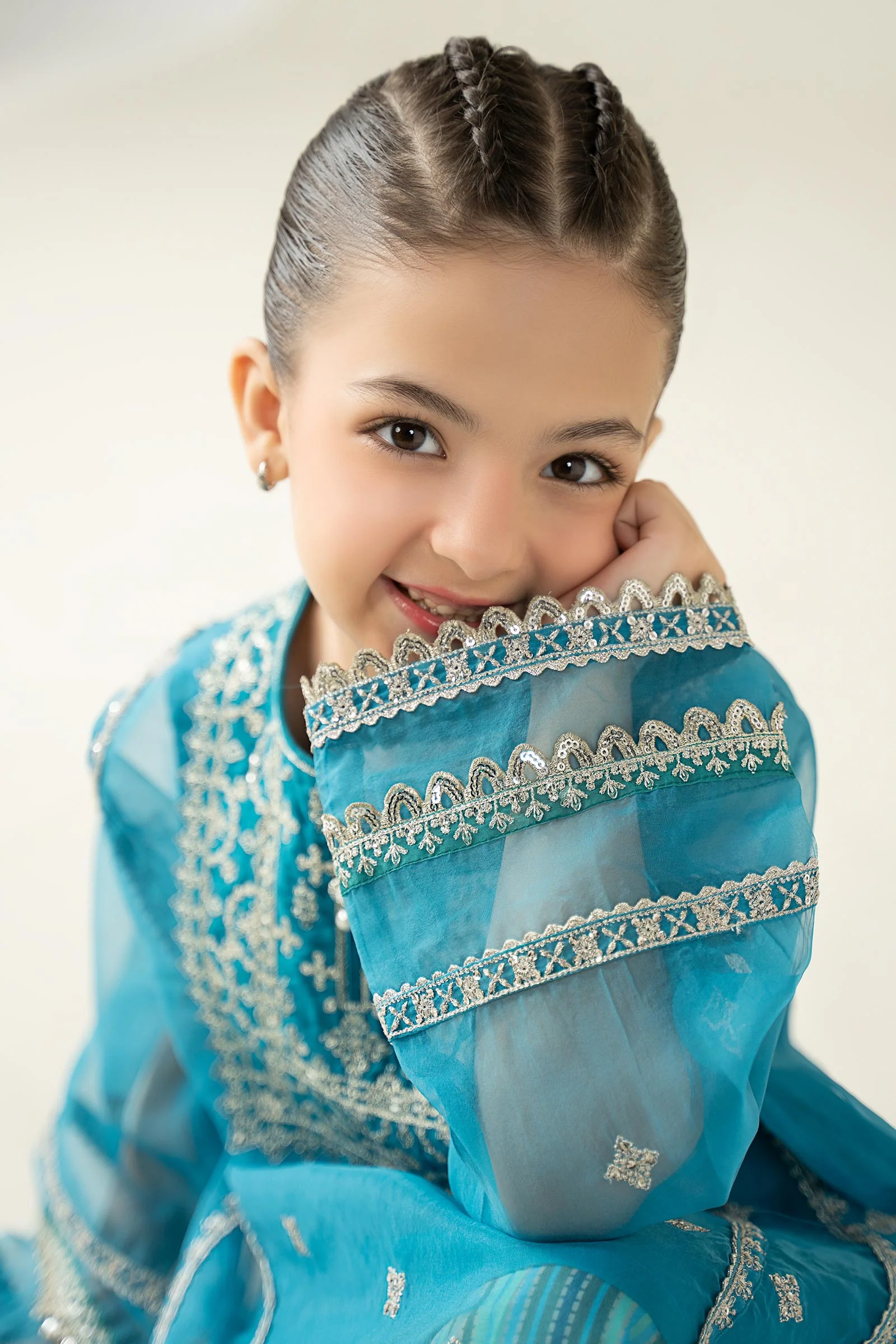 2 Piece Embroidered Organza Suit - Image 5