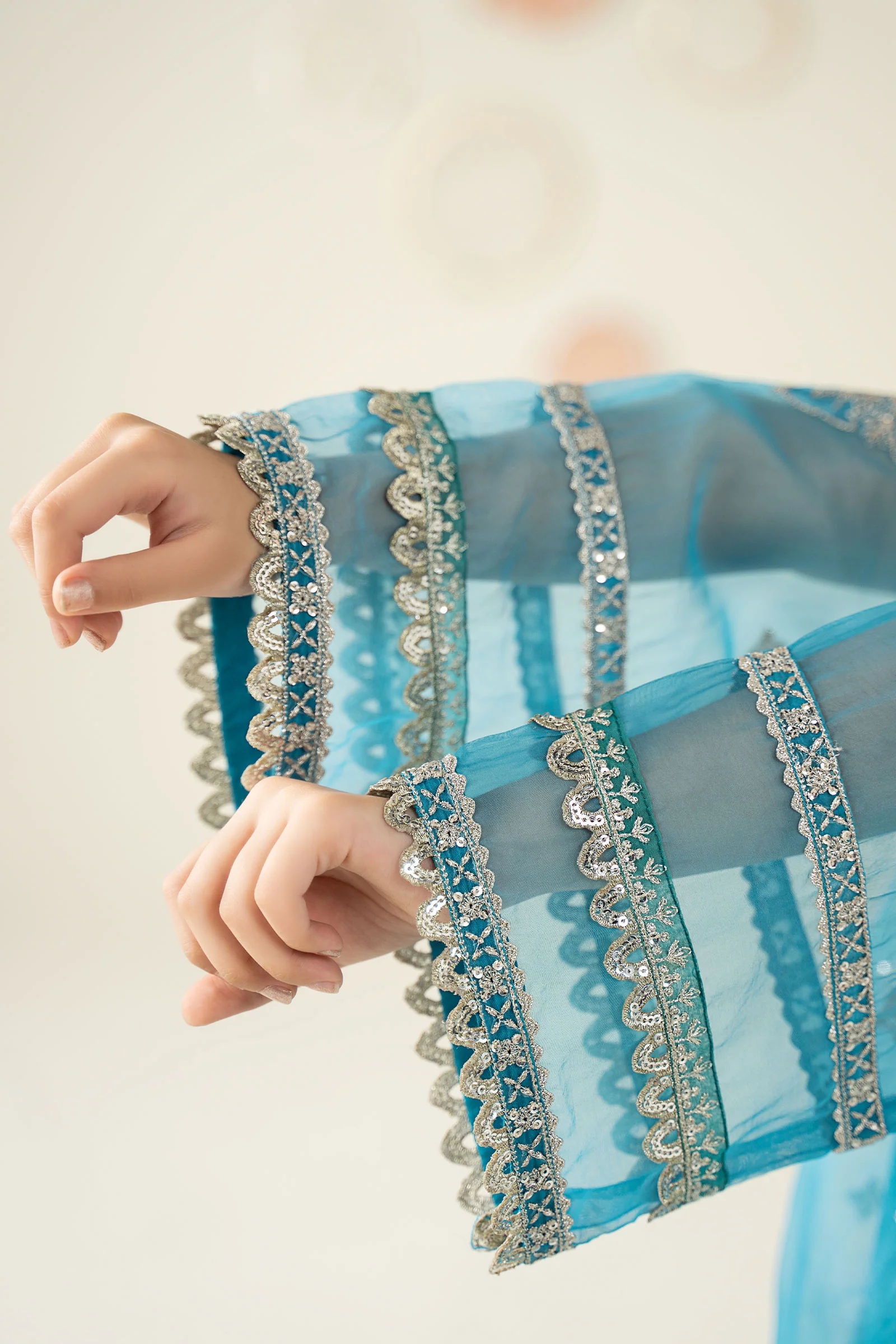 2 Piece Embroidered Organza Suit - Image 8