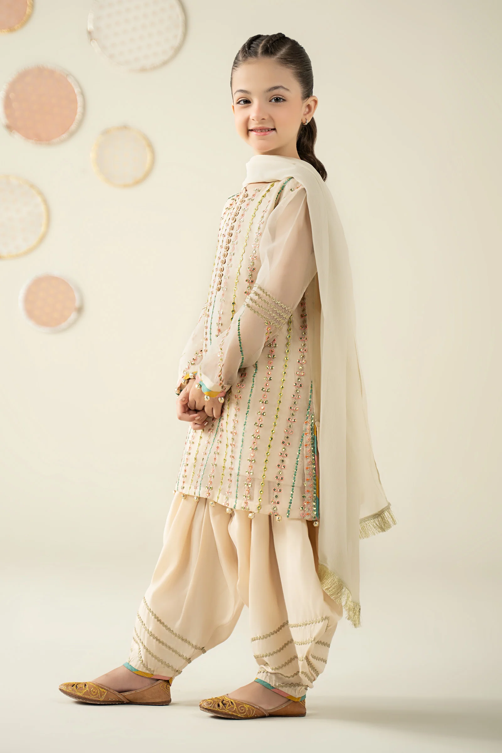 3 Piece Embroidered Organza Suit - Image 7