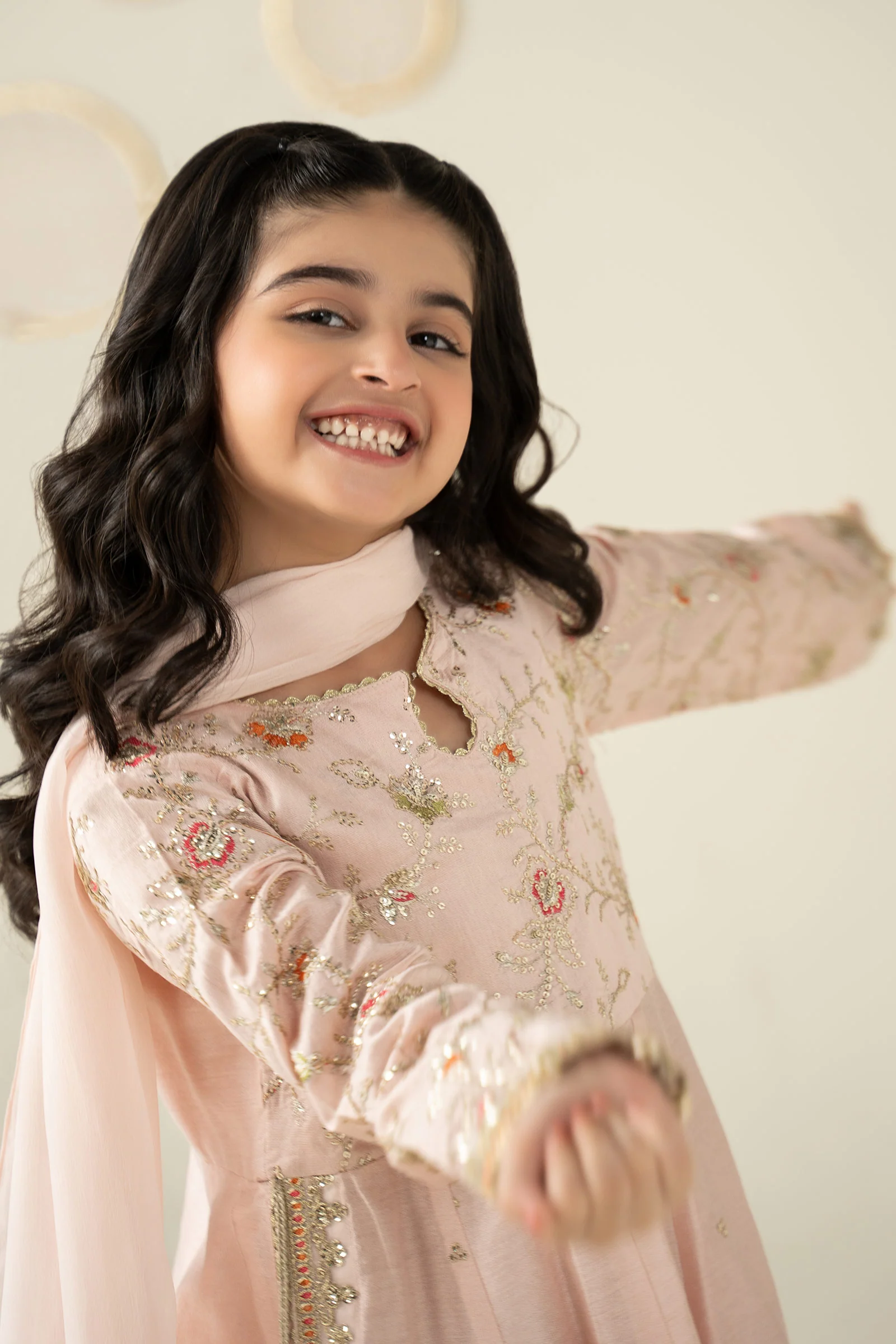 3 Piece Embroidered Cotton Silk Suit - Image 3