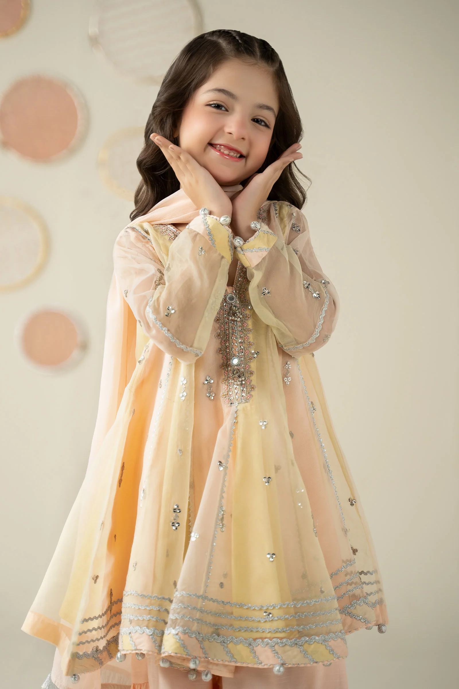 3 Piece Embroidered Organza Suit - Image 2
