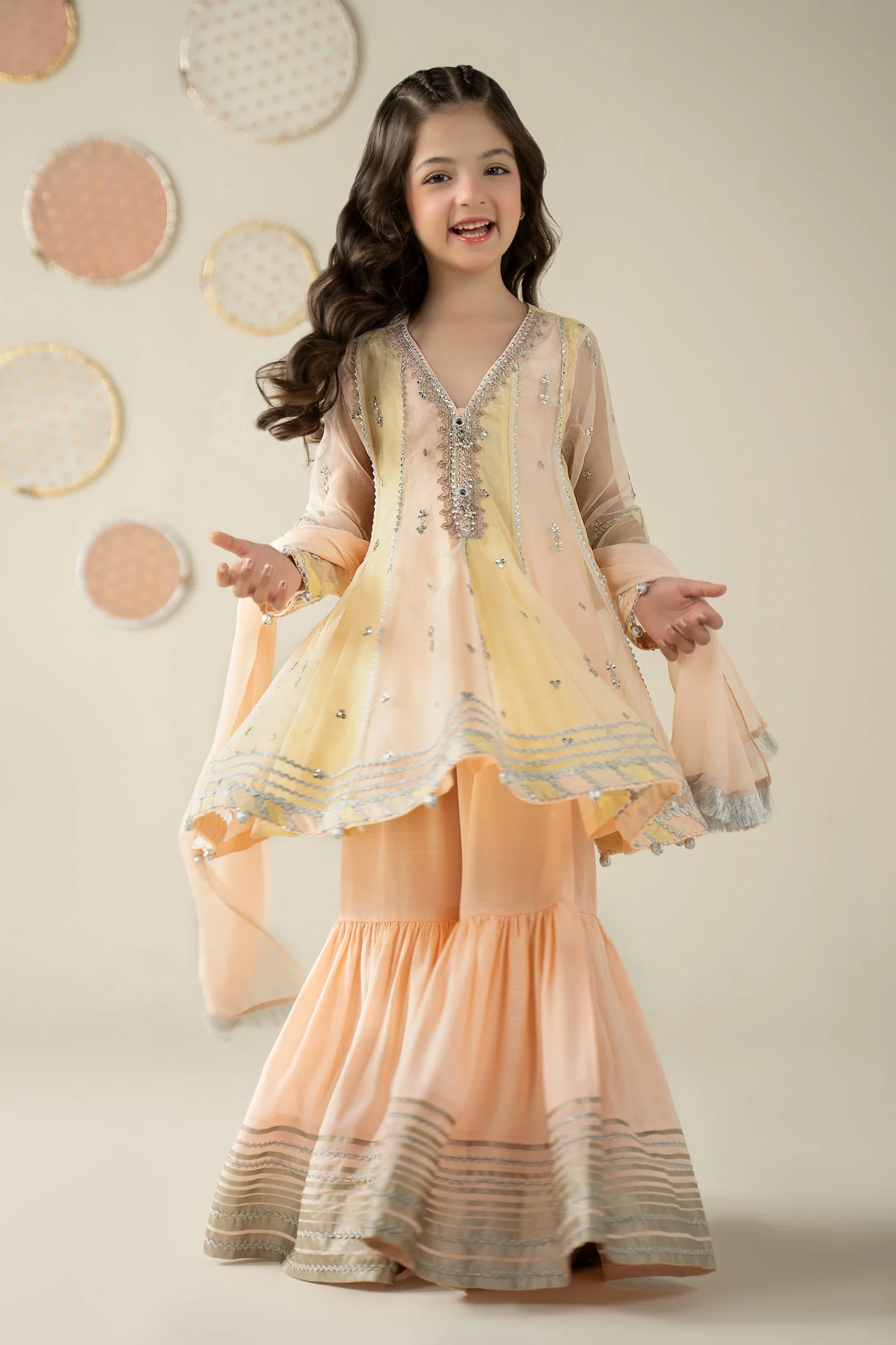 3 Piece Embroidered Organza Suit - Image 7