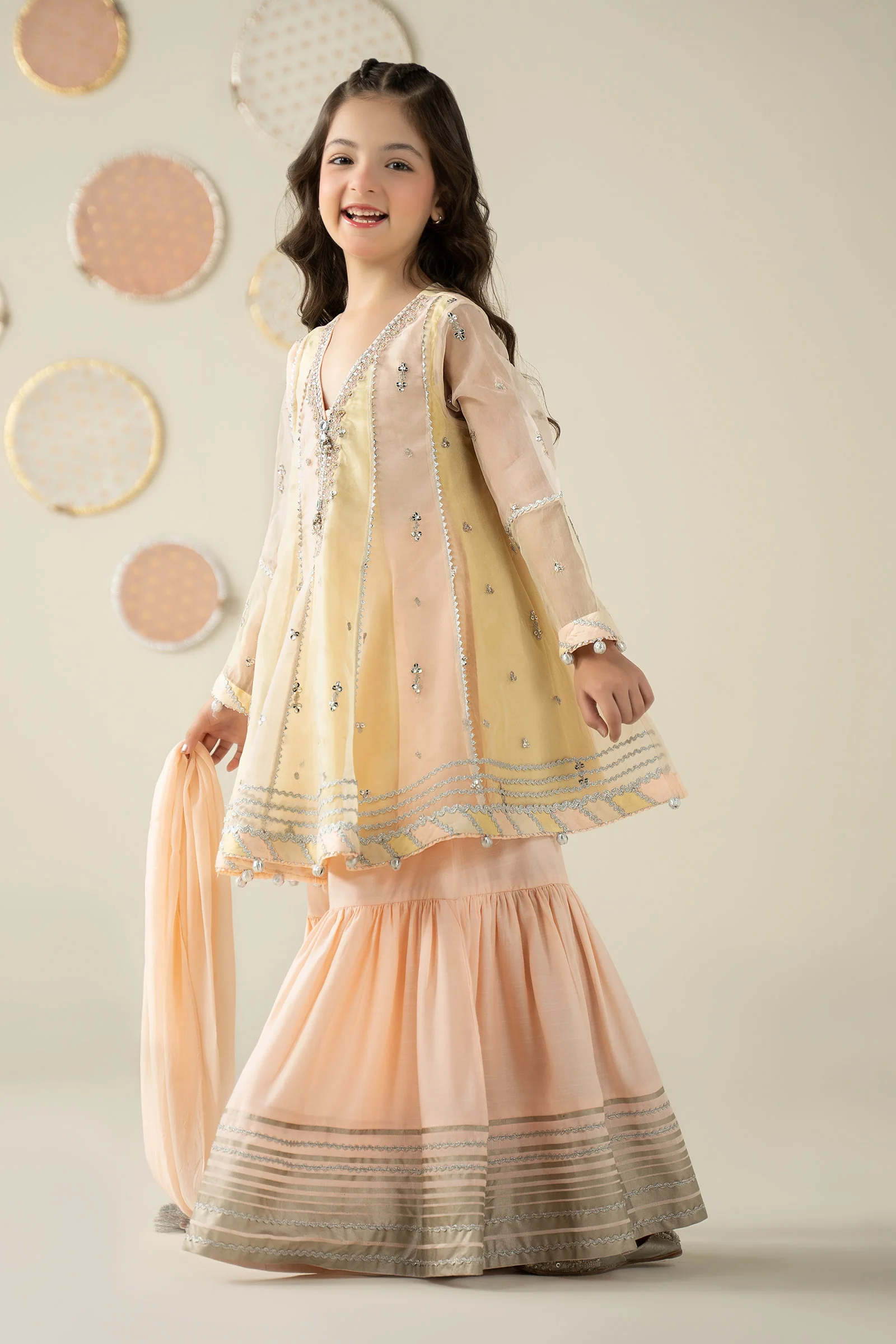 3 Piece Embroidered Organza Suit - Image 8