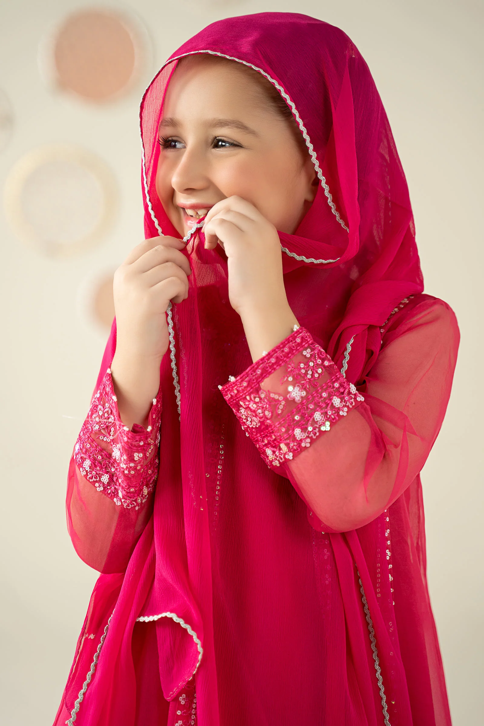 3 Piece Embroidered Organza Suit - Image 3