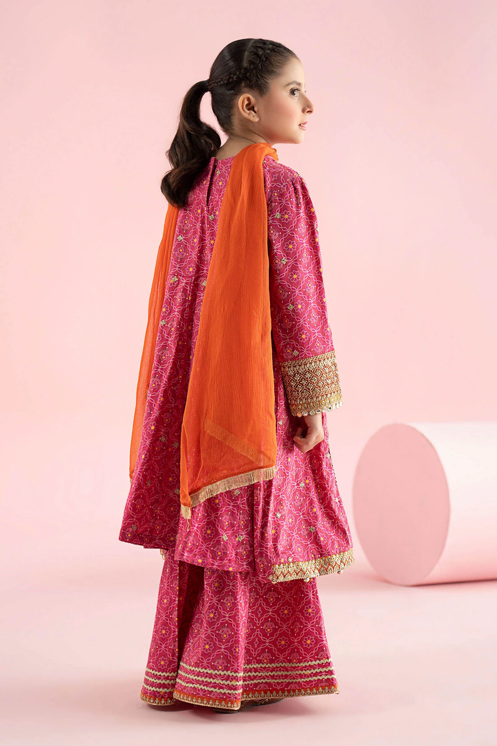 3 Piece Embroidered PK Raw Silk Suit - Image 9